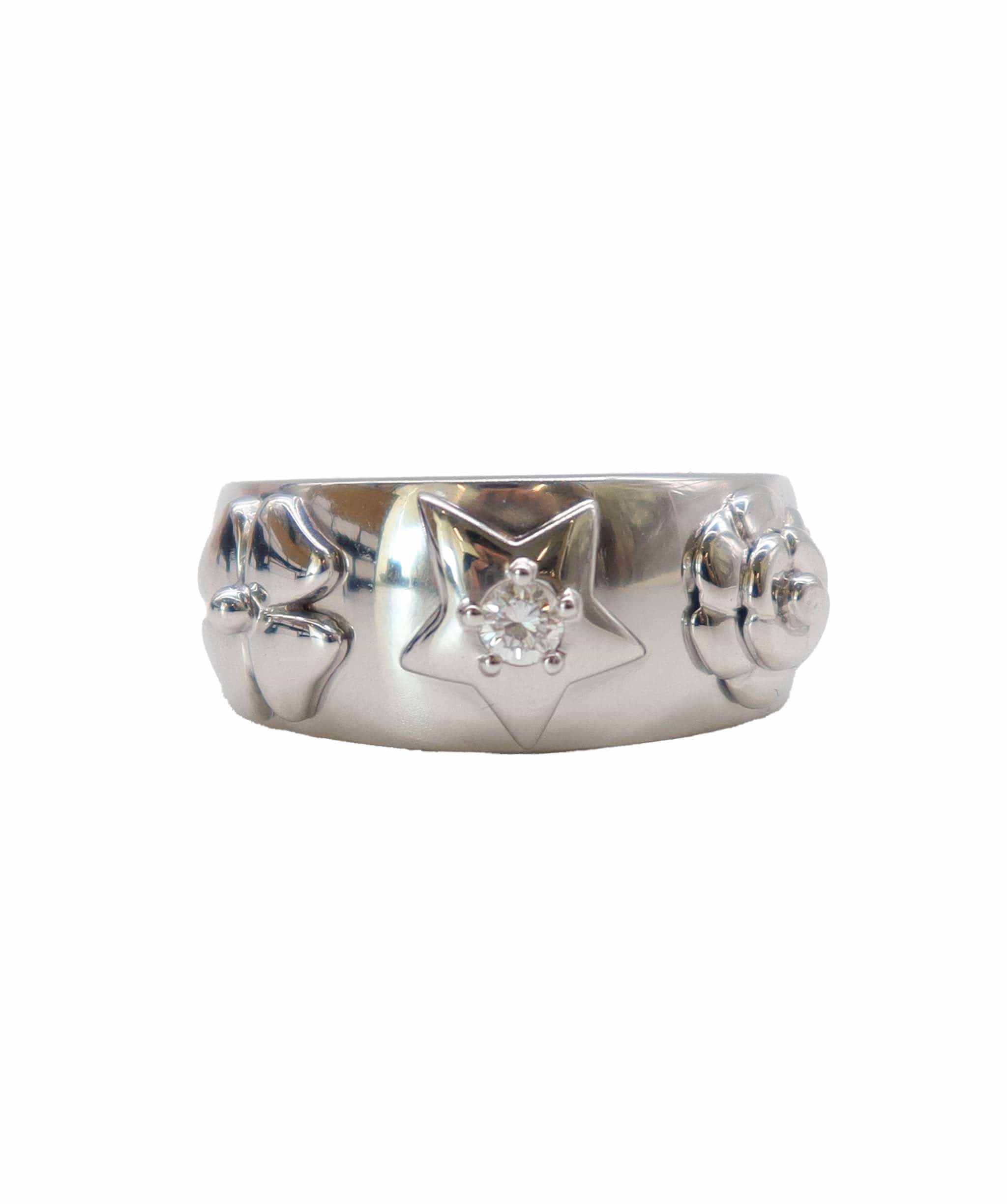 Chanel CHANEL Three Symbols Ring Size 11 Diamond K18 WG White Gold 750 Ring Three Symbols Ring Chanel DXBS4058