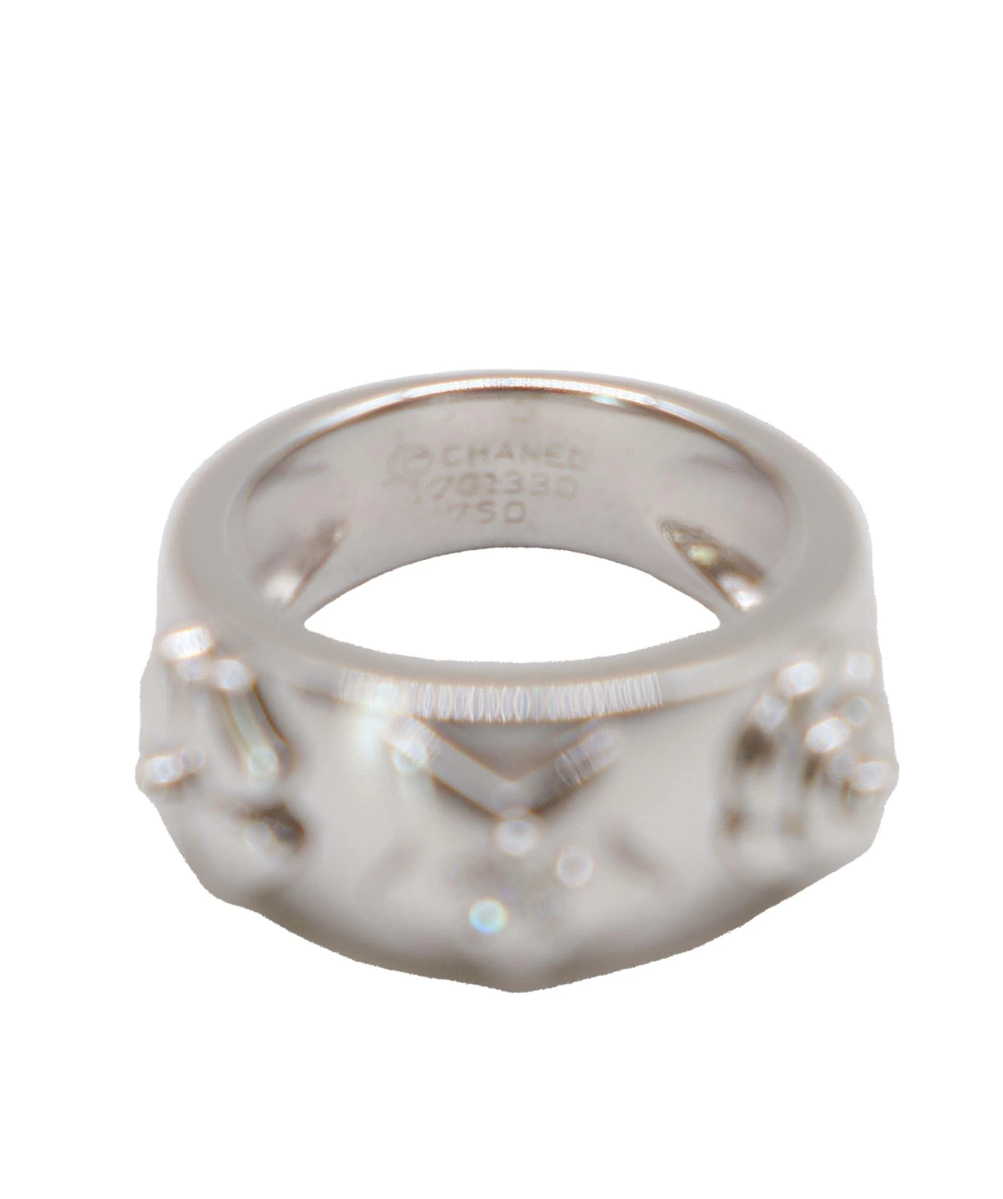 Chanel CHANEL Three Symbols Ring Size 11 Diamond K18 WG White Gold 750 Ring Three Symbols Ring Chanel DXBS4058