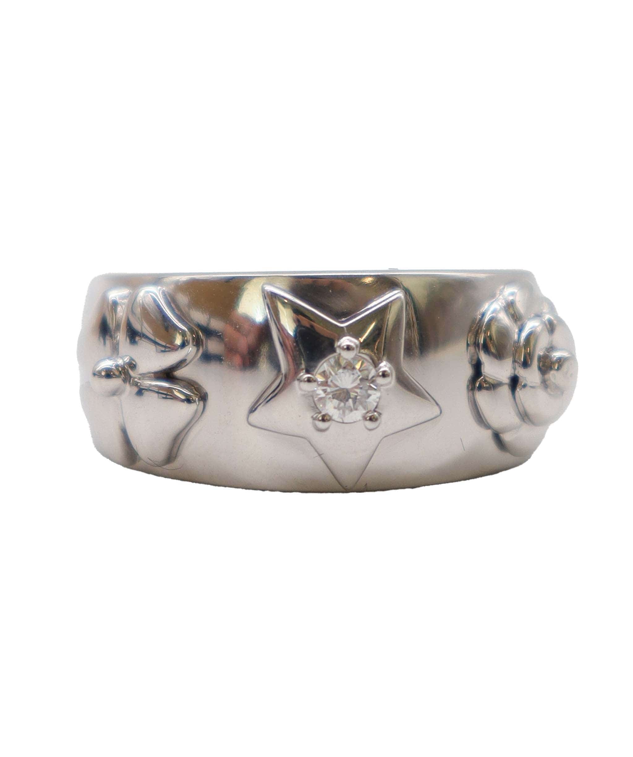 Chanel CHANEL Three Symbols Ring Size 11 Diamond K18 WG White Gold 750 Ring Three Symbols Ring Chanel DXBS4058