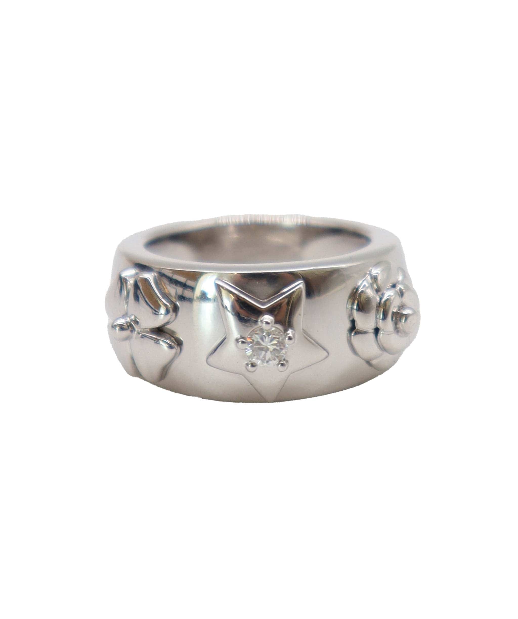 Chanel CHANEL Three Symbols Ring Size 11 Diamond K18 WG White Gold 750 Ring Three Symbols Ring Chanel DXBS4058