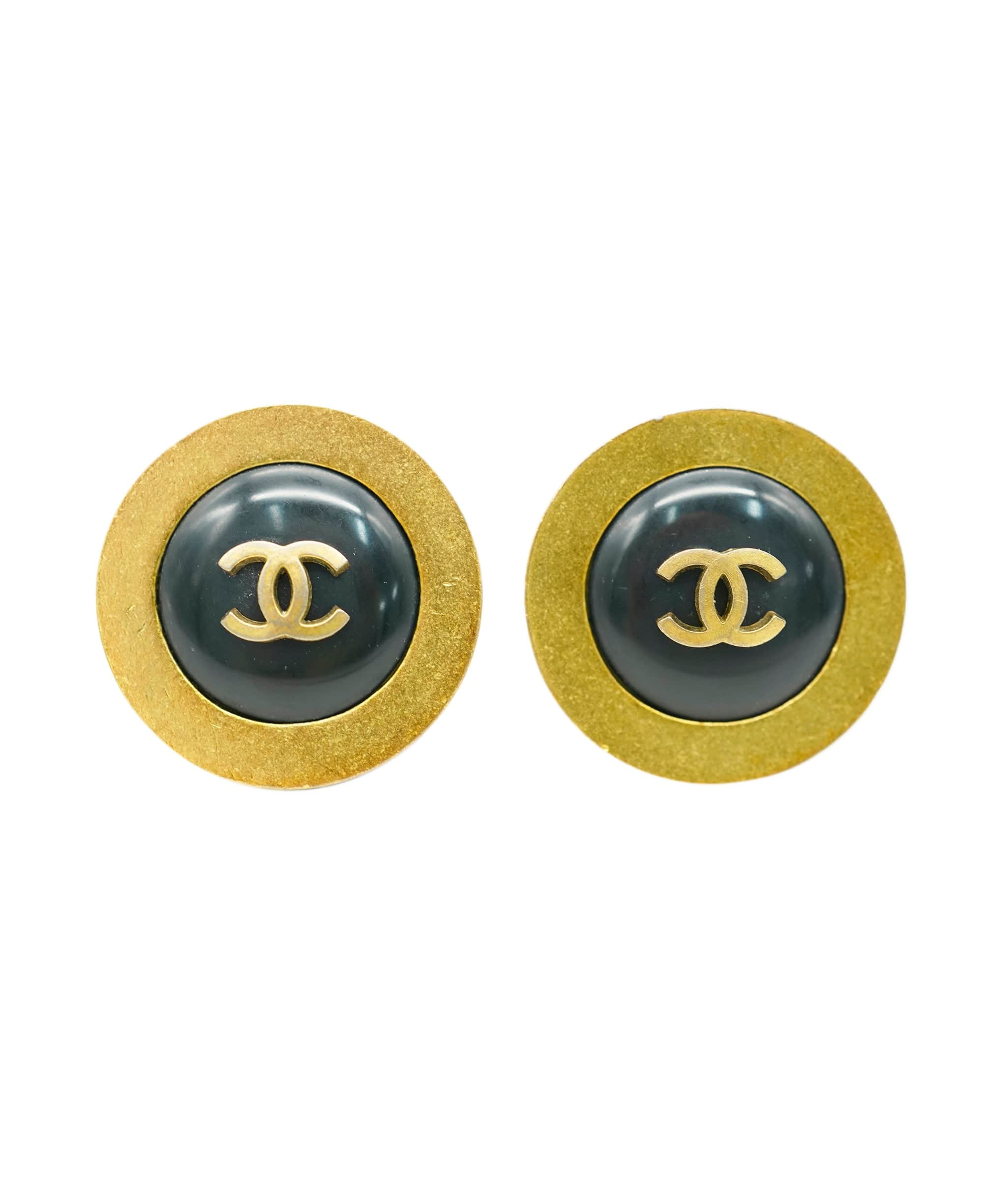 Chanel CHANEL Vintage 94A CC Cocomark Button Clip-On Earrings DBXS2117