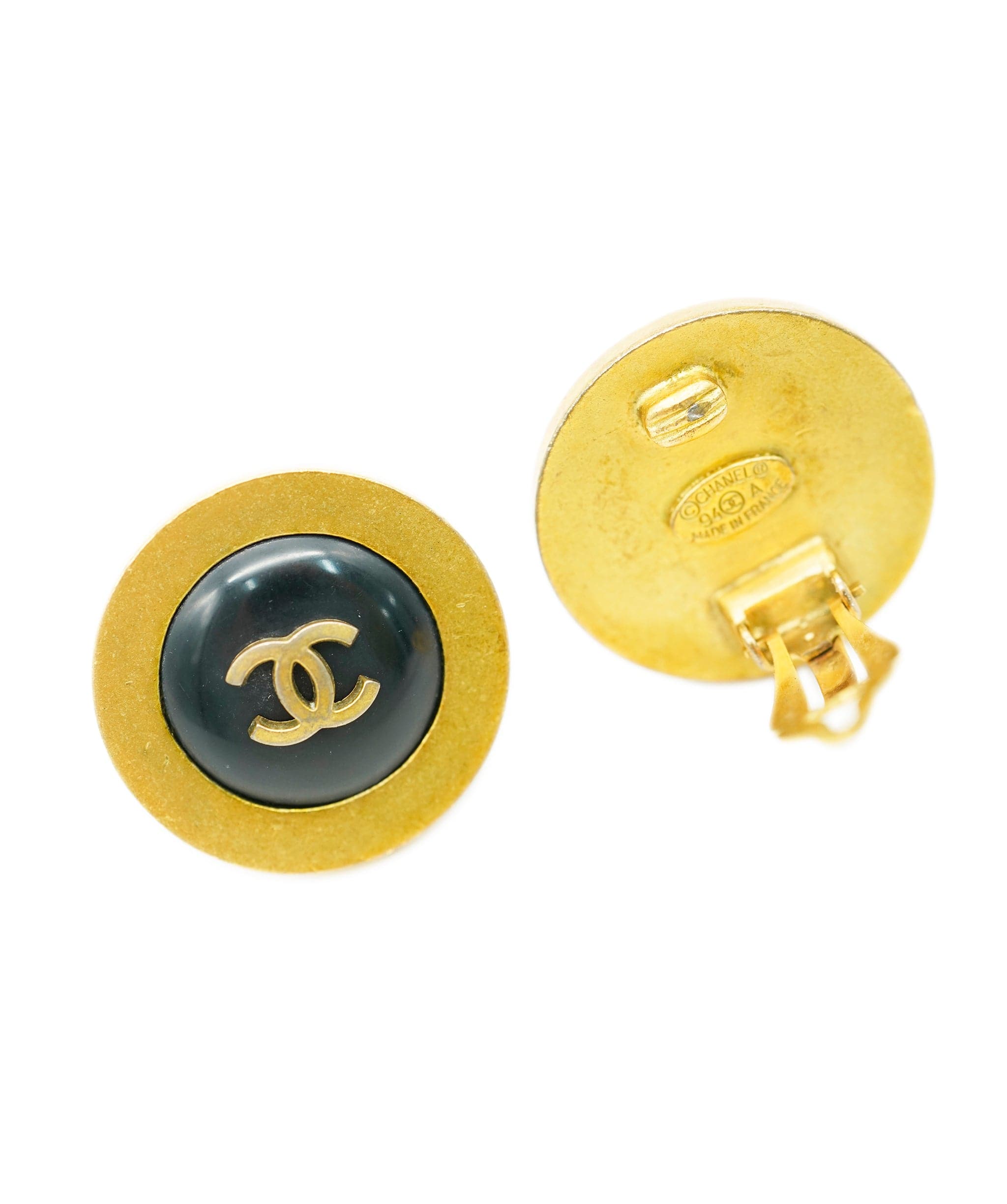 Chanel CHANEL Vintage 94A CC Cocomark Button Clip-On Earrings DBXS2117