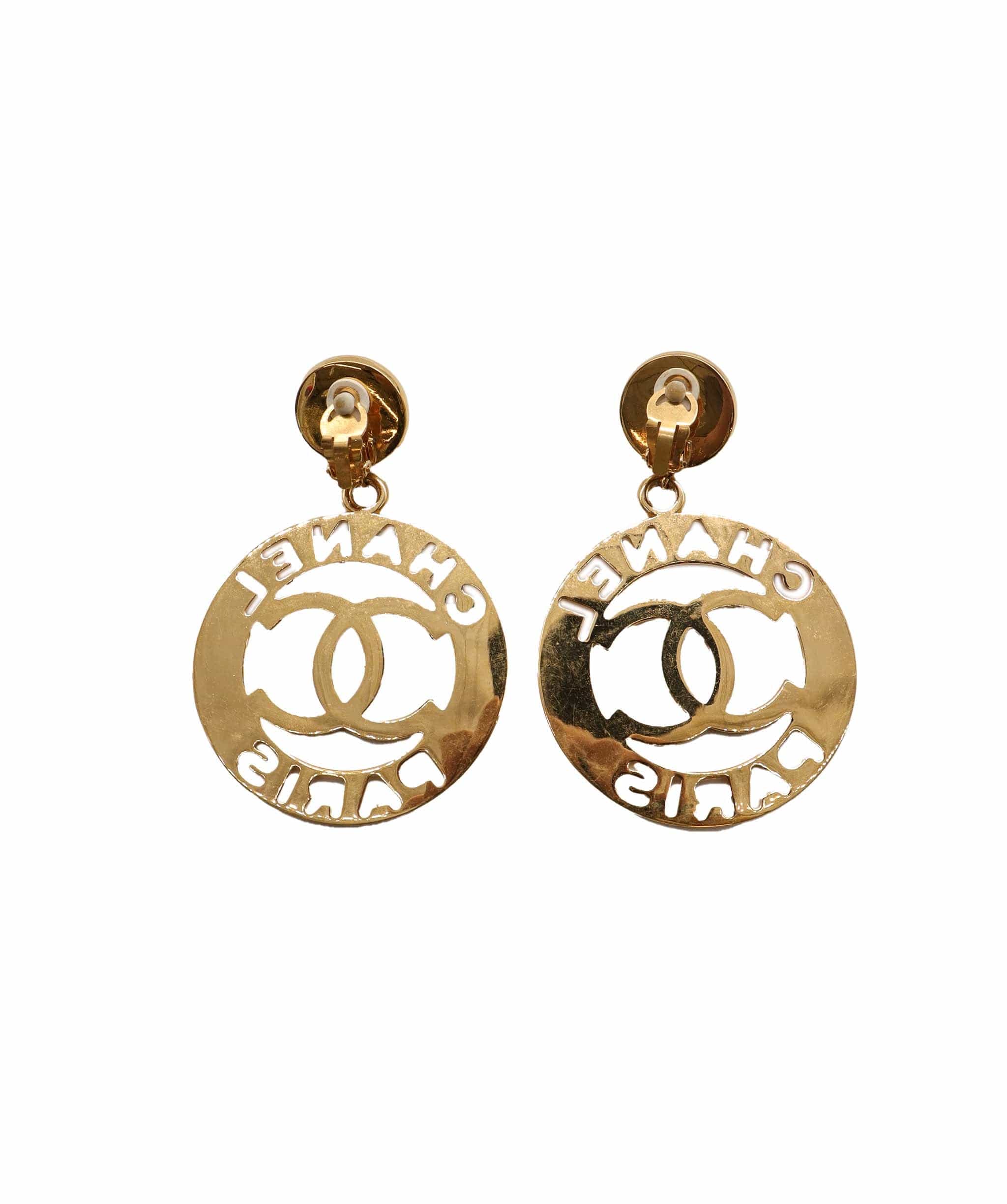 Chanel CHANEL VINTAGE EARRINGS PEARL MOTIF COCO GOLD - DXBS1289