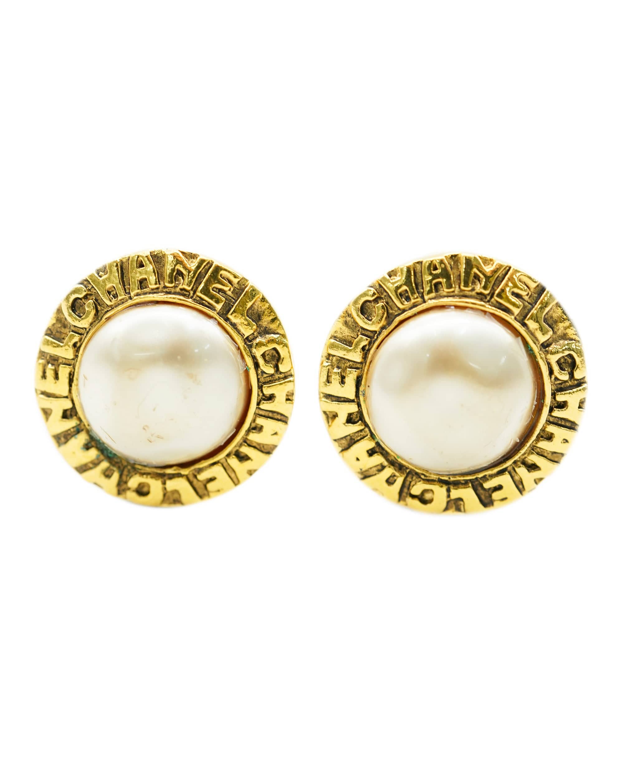 Chanel CHANEL VINTAGE EARRINGS SWING FAKE PEARL DBXS2189