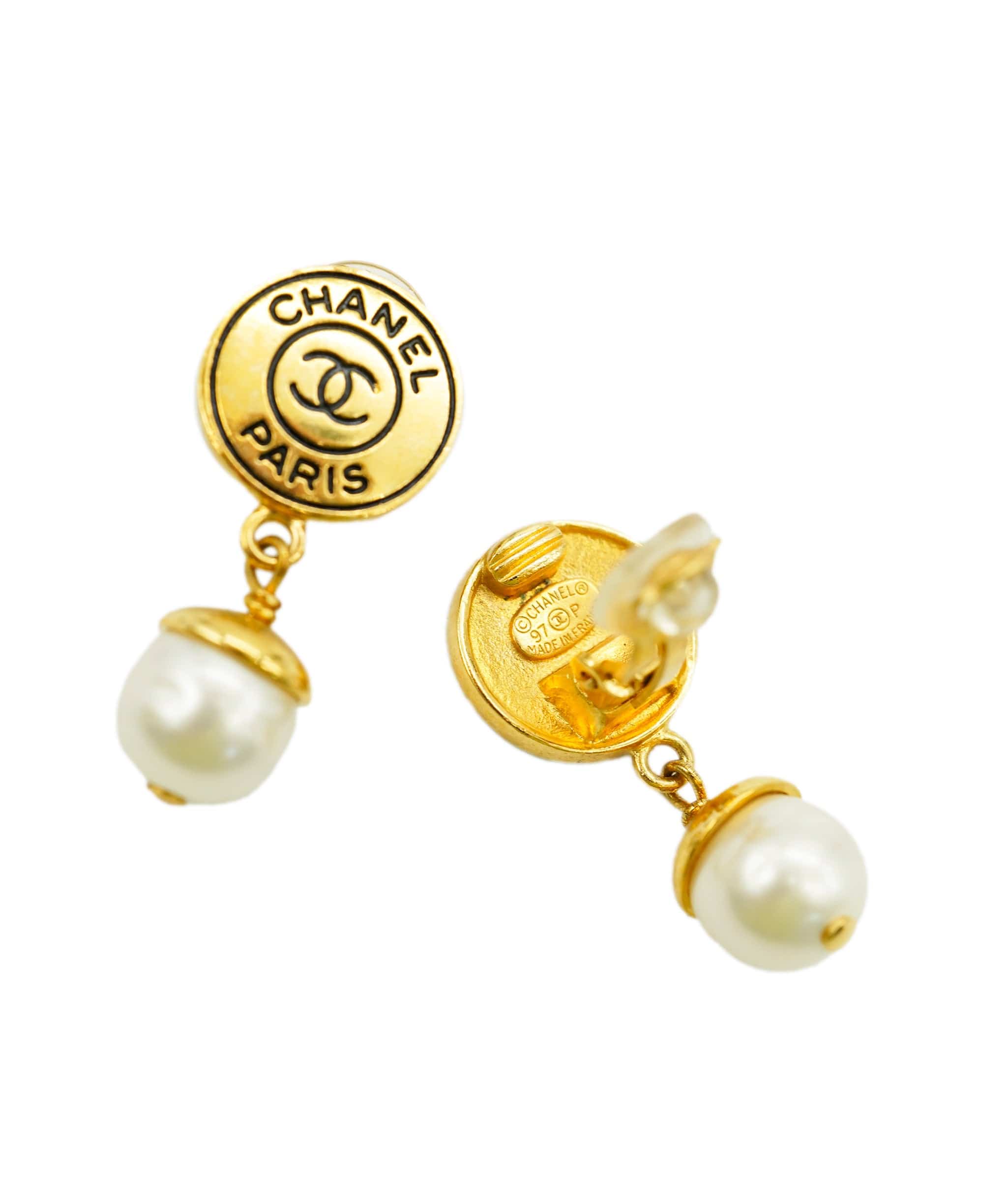 Chanel CHANEL VINTAGE EARRINGS SWING  PEARL 97P DBXS2137