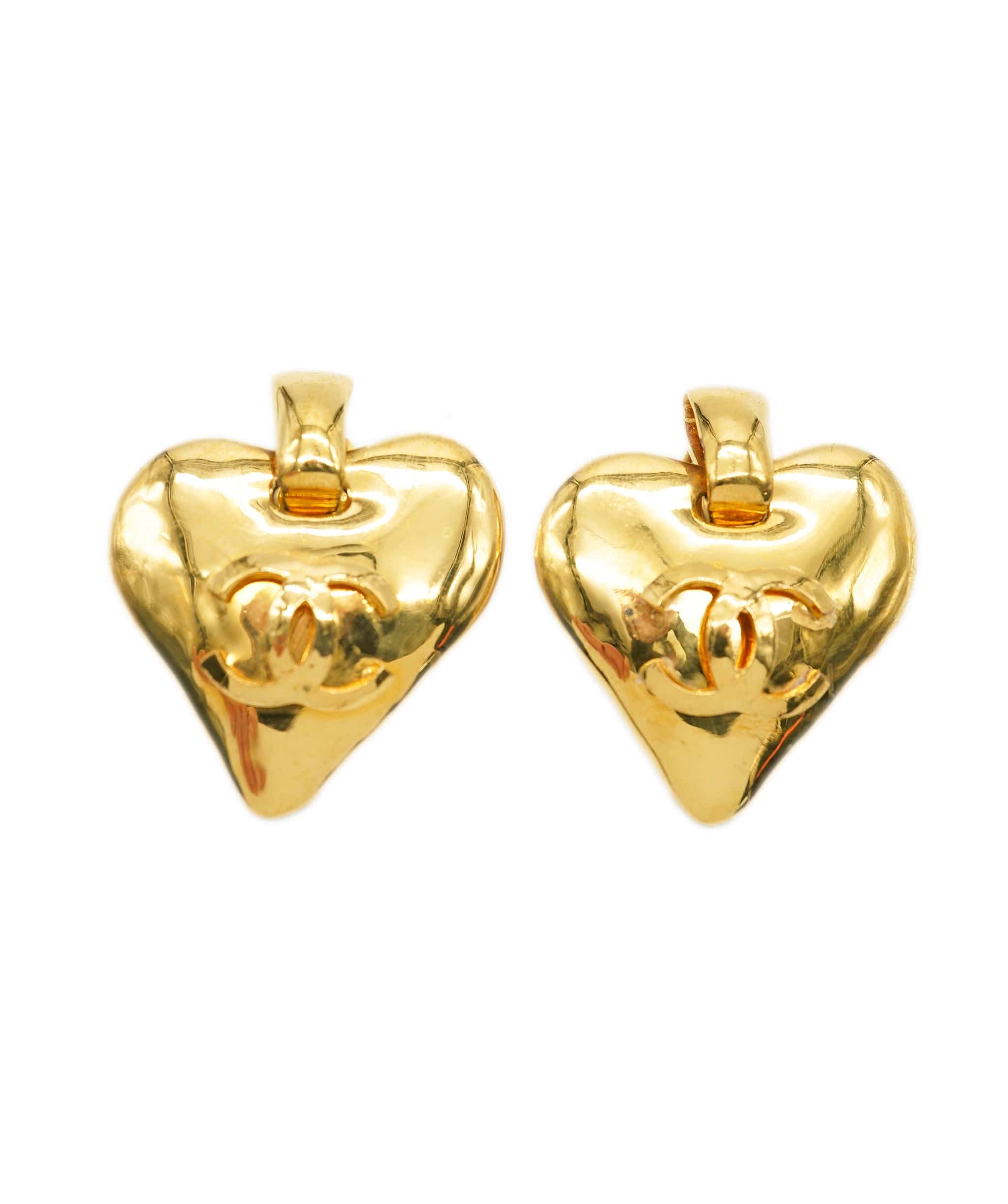 Chanel CHANEL VINTAGE LARGE HEART DROP EARRINGS UKL1403