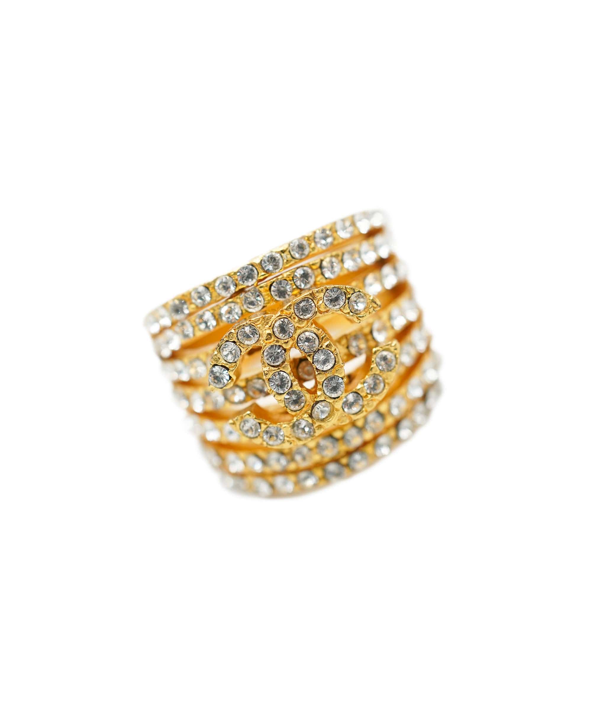 Chanel CHANEL VINTAGE RHINESTONE RING UKL1414