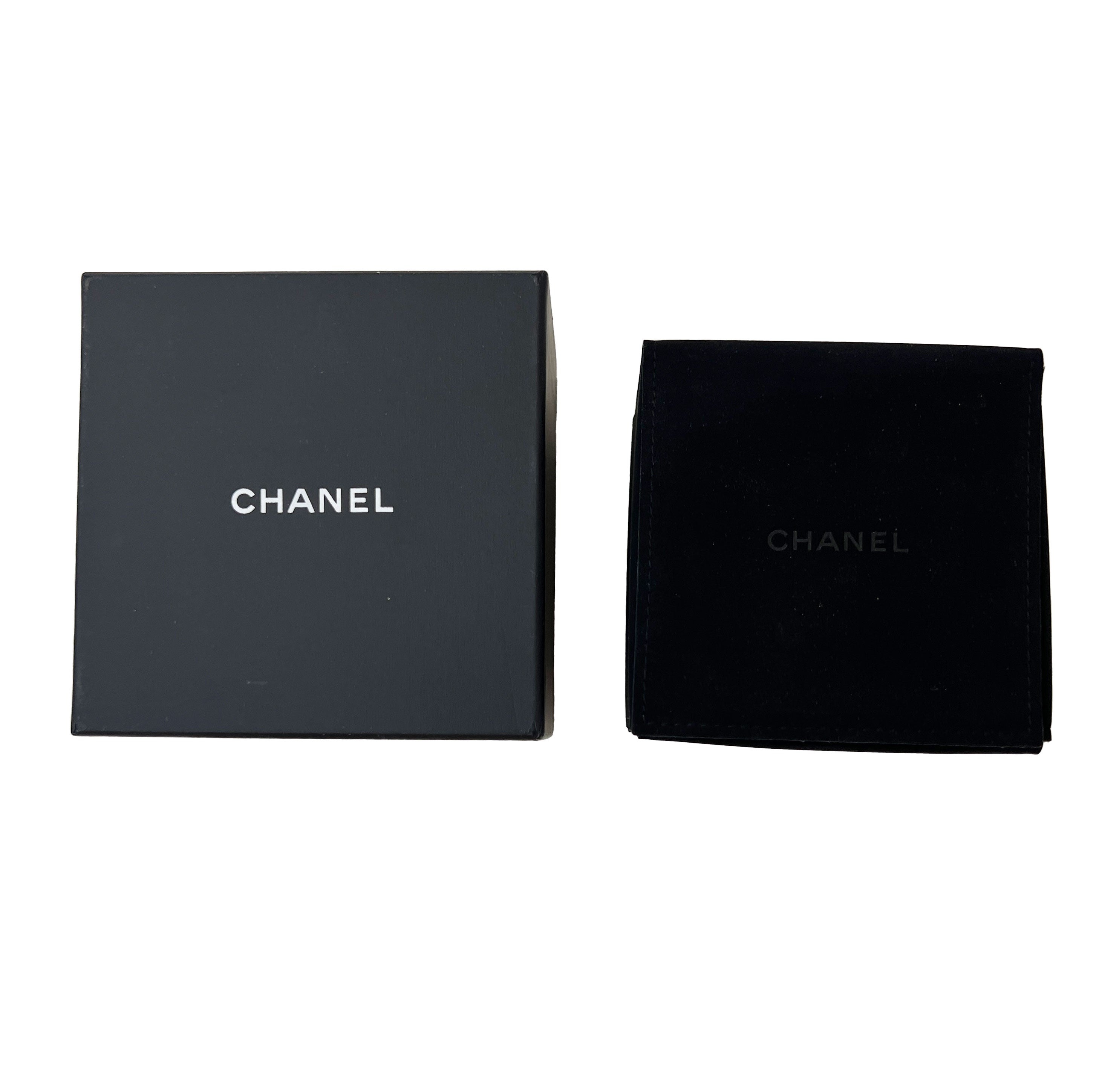 Chanel Chanel B 22 K Mini Vanity Case Pendant in Gold Toned Base Metal