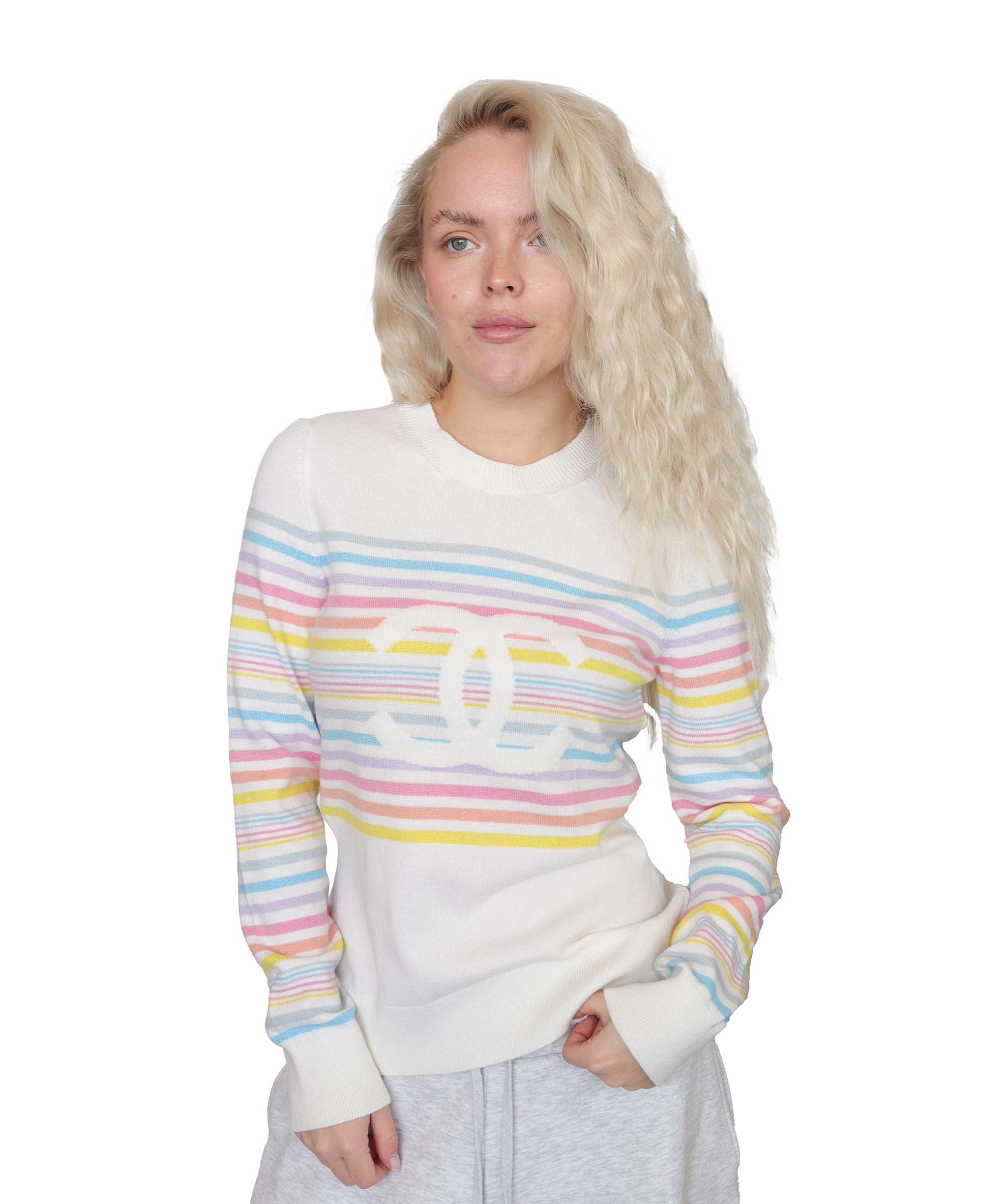 Chanel chanel knit rainbow/ white  DXBS2057