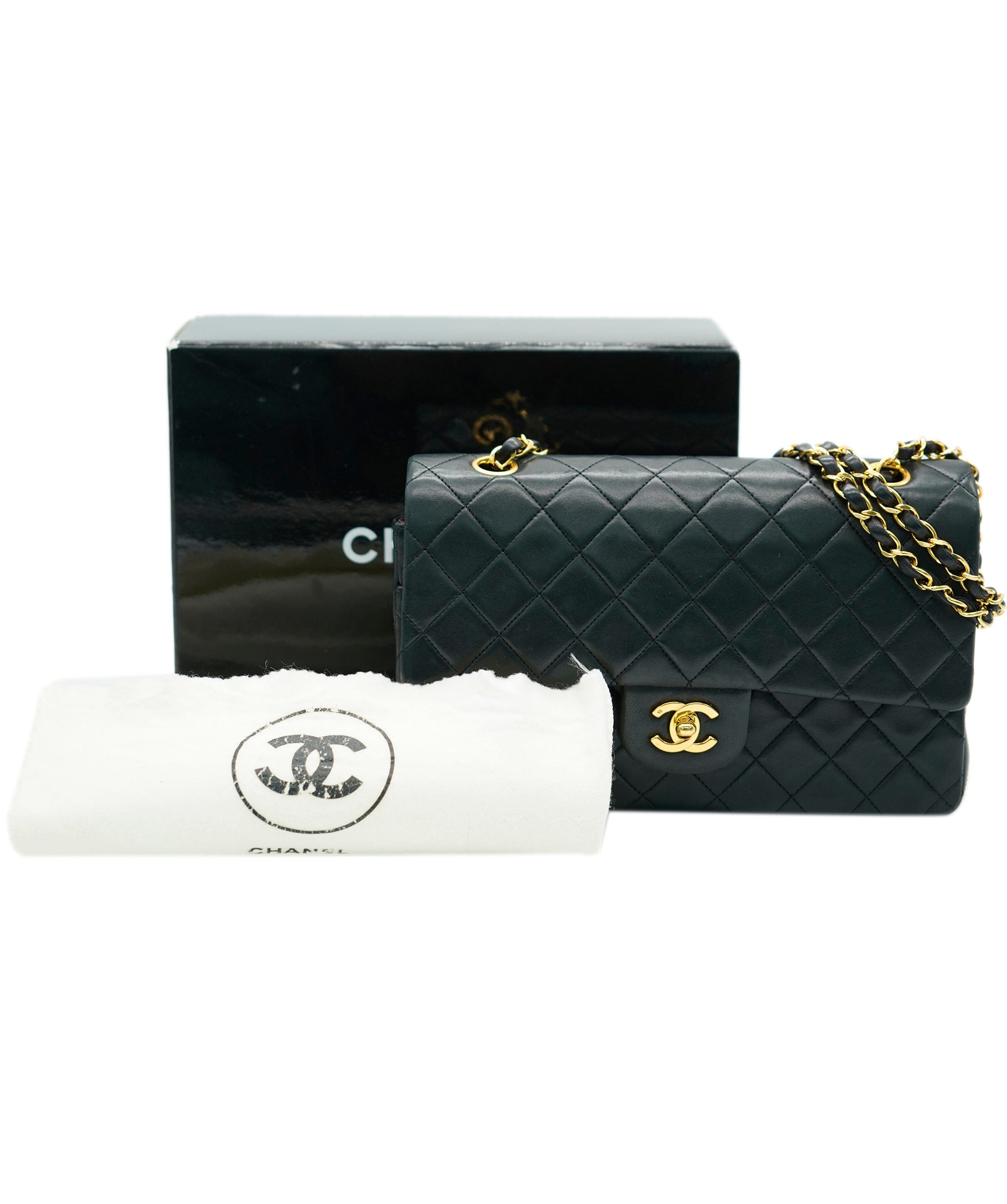 Chanel Chanel Vintage Double Classic Flap Black With GHW ASL10752