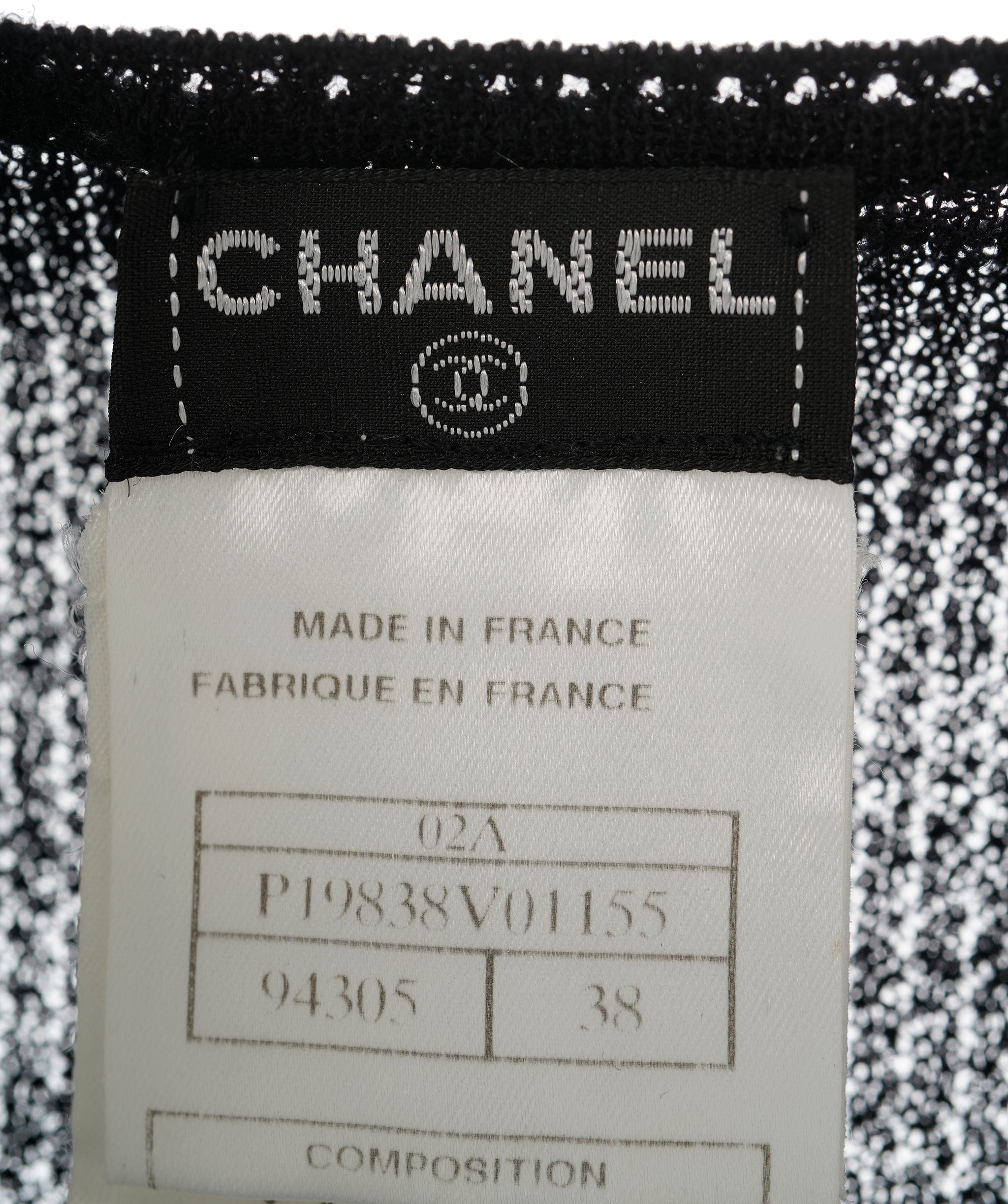 Chanel Chanel 02A Big CC Knit Sweater black ASL10697