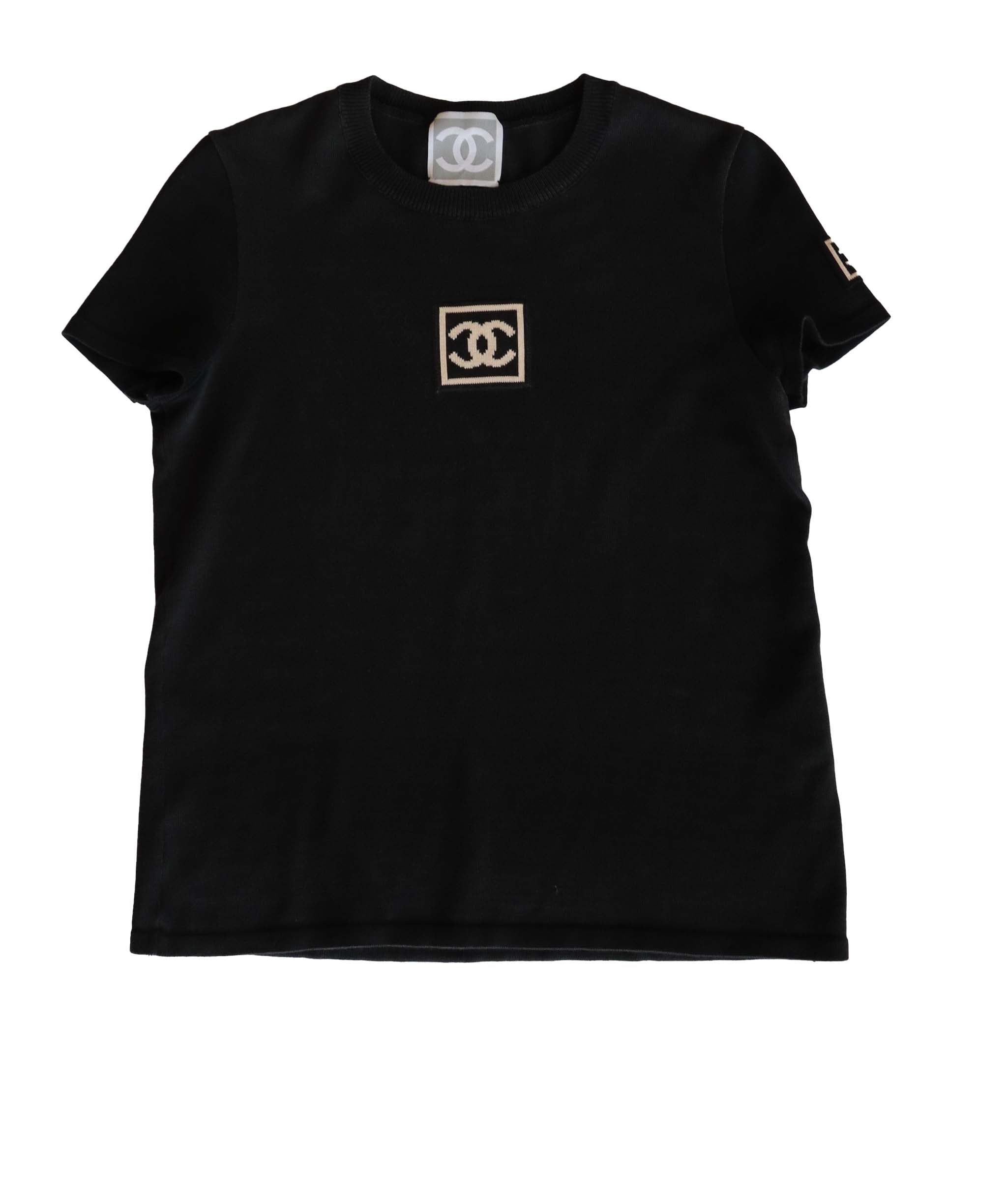 Chanel Chanel 03A CC Knit Top Black - DXBS0749