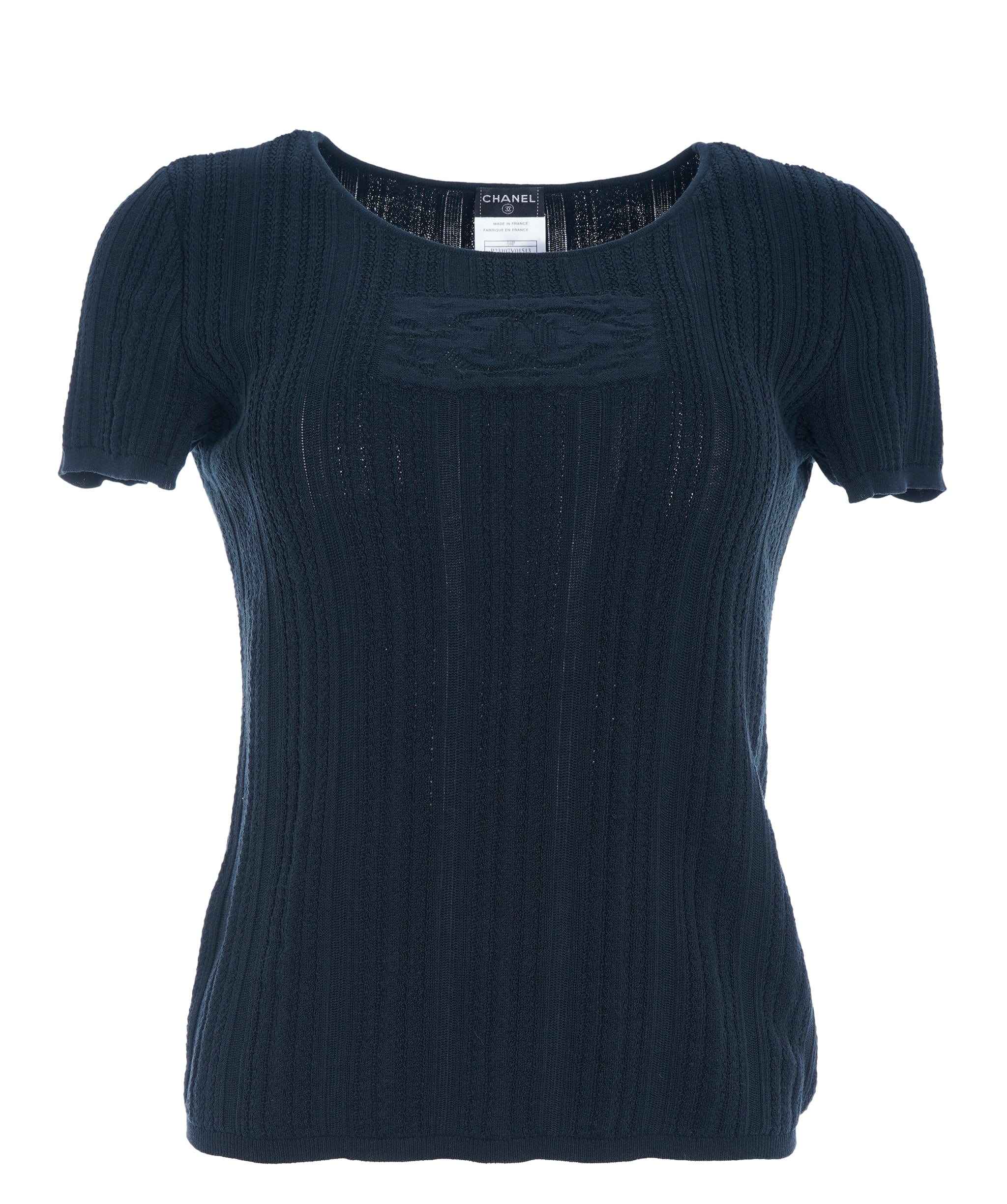 Chanel Chanel 04P CC Knit Top Black ASL10679