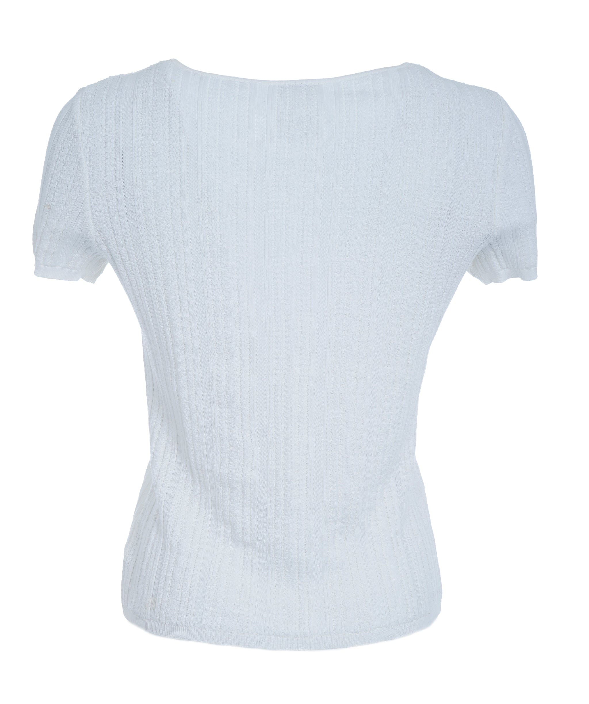 Chanel Chanel 04P CC Knit Top White ASL10678