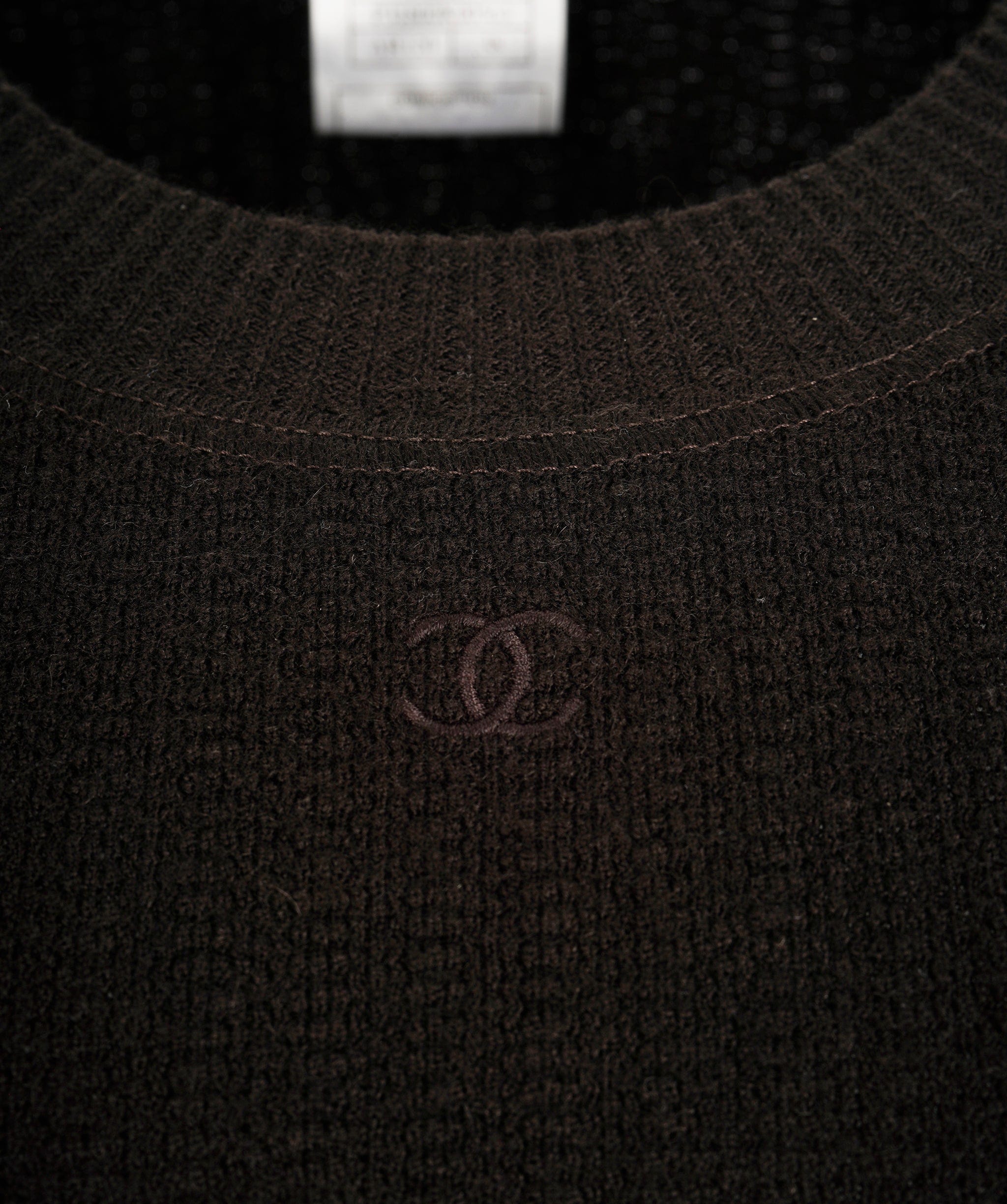 Chanel Chanel 07A CC Knit Top Brown ASL10699