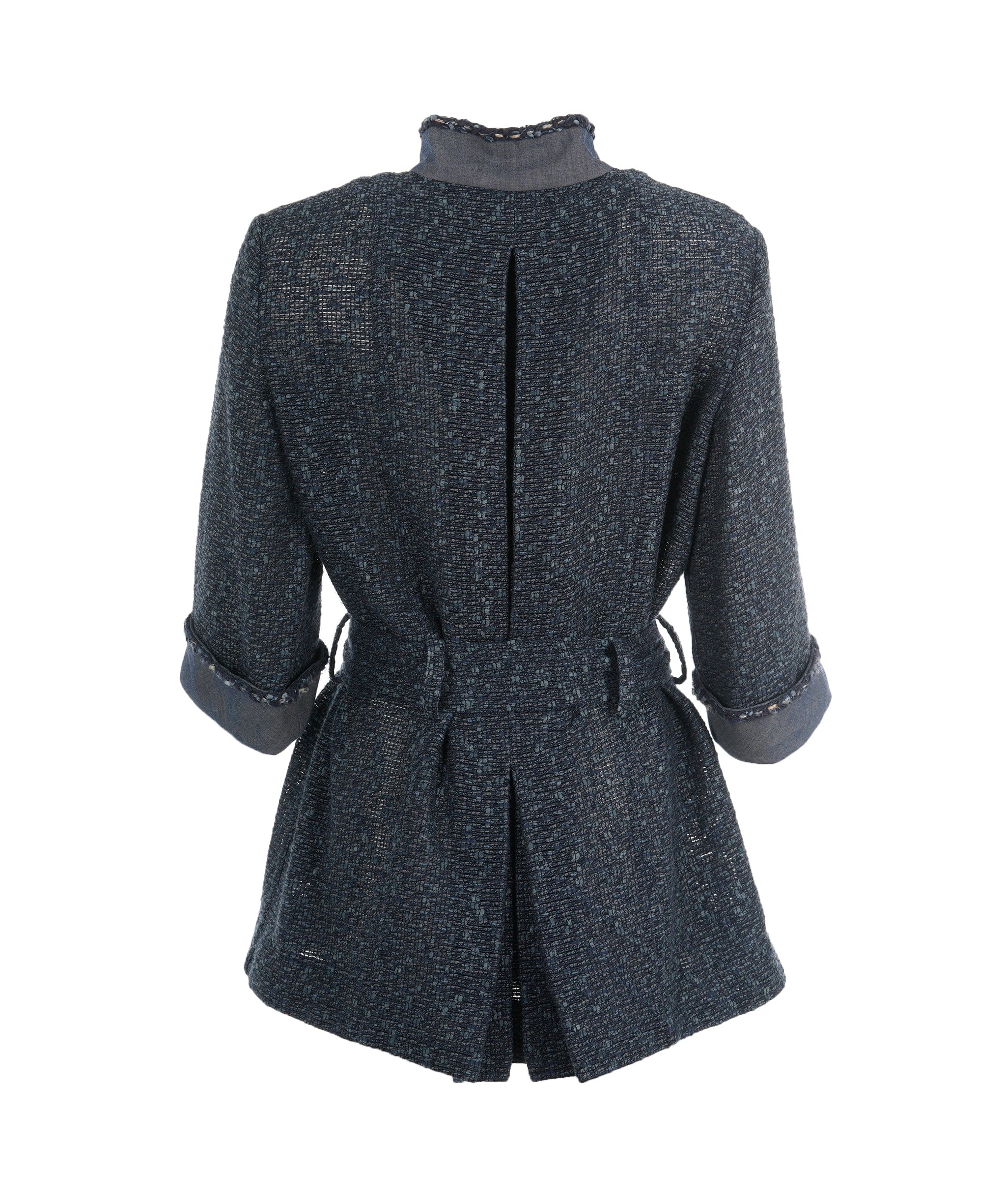 Chanel Chanel 12P Blue Denim Tweed Jacket FR42 ALC1876