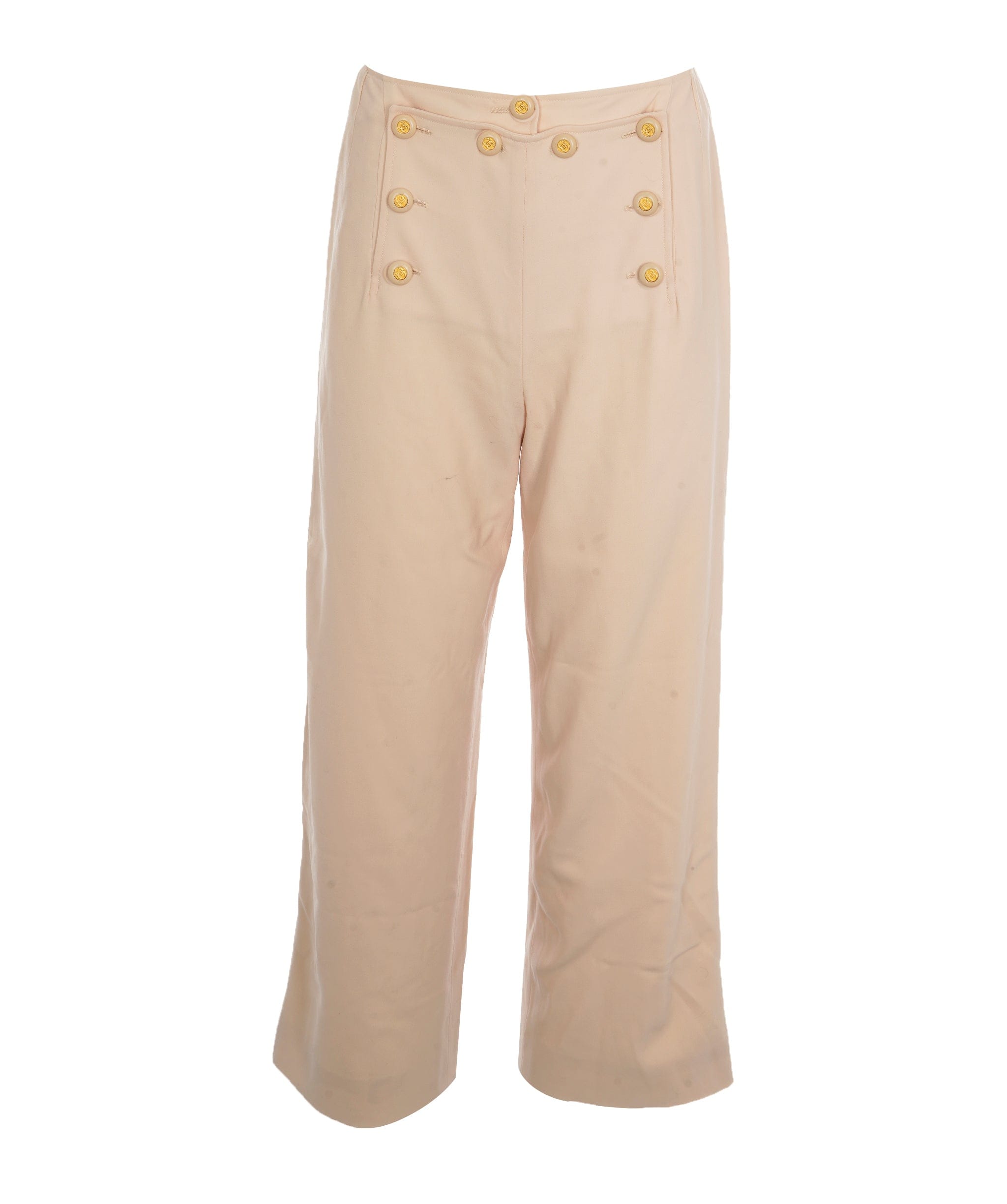 Chanel Chanel 94P CC Buttons Pants Beige  ASL10609