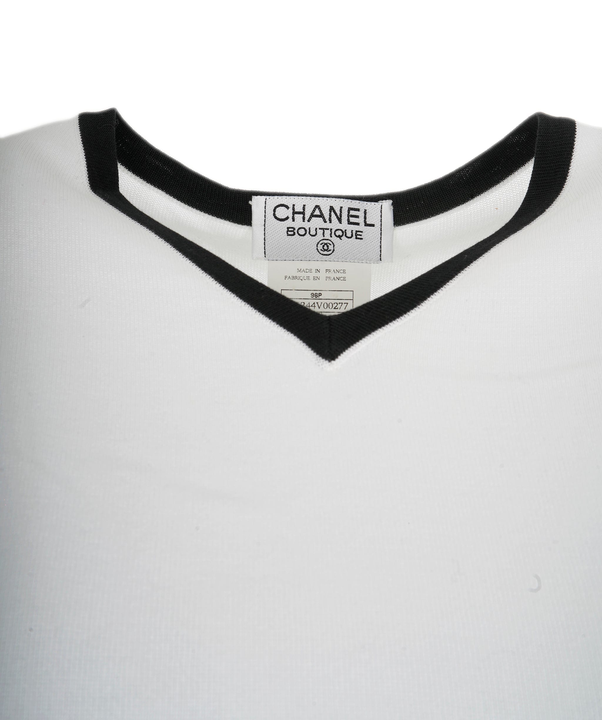 Chanel Chanel 96P CC Back Knit Tank Top White ASL10608