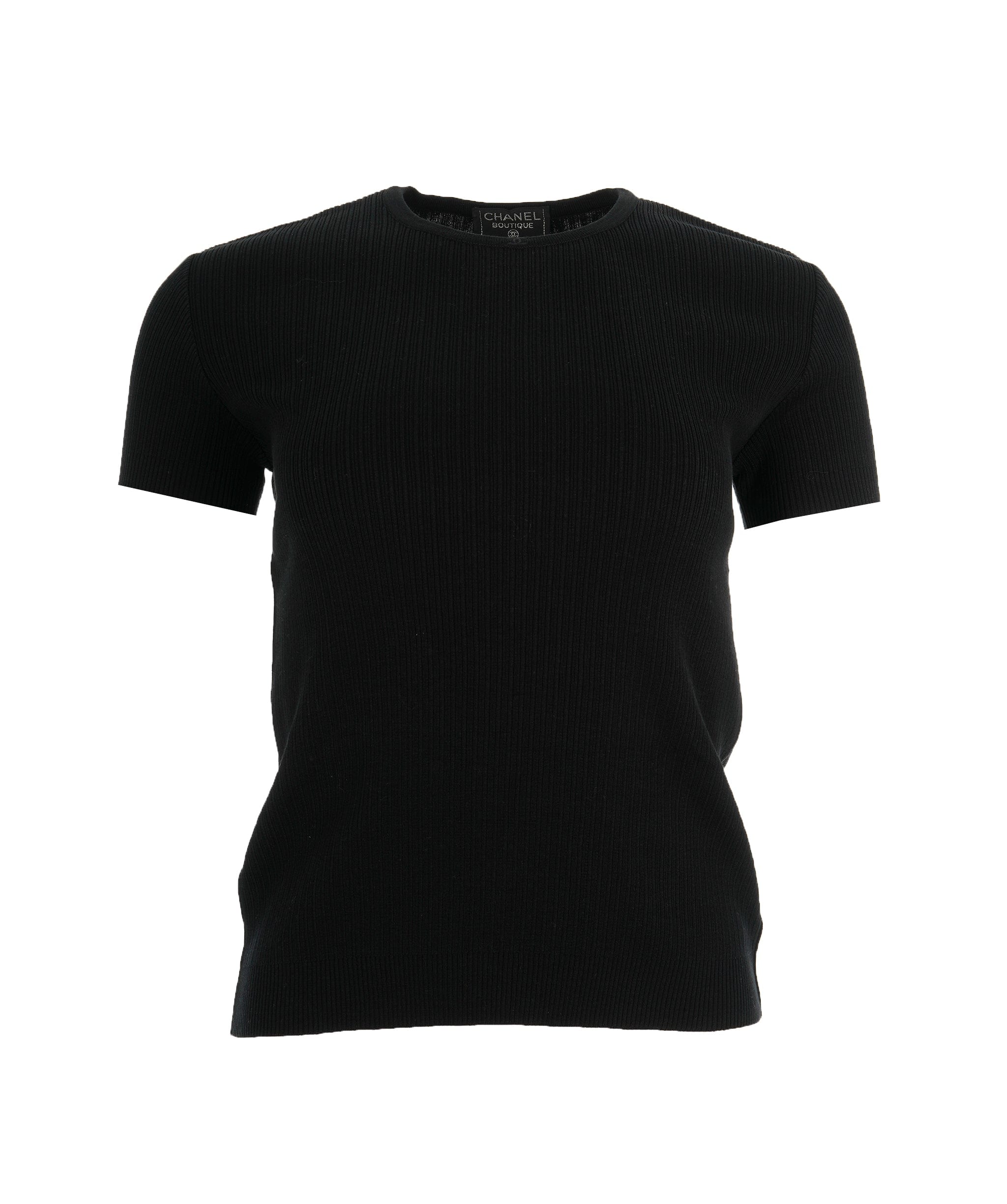 Chanel Chanel 97P Ribbed Top Black ASL10698