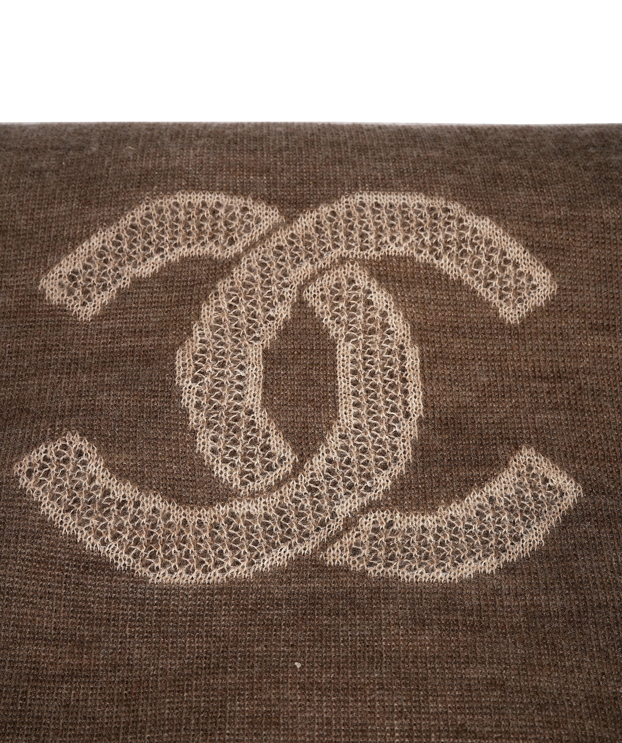 Chanel Chanel Beige and Brown Scarf XL  ALC1469