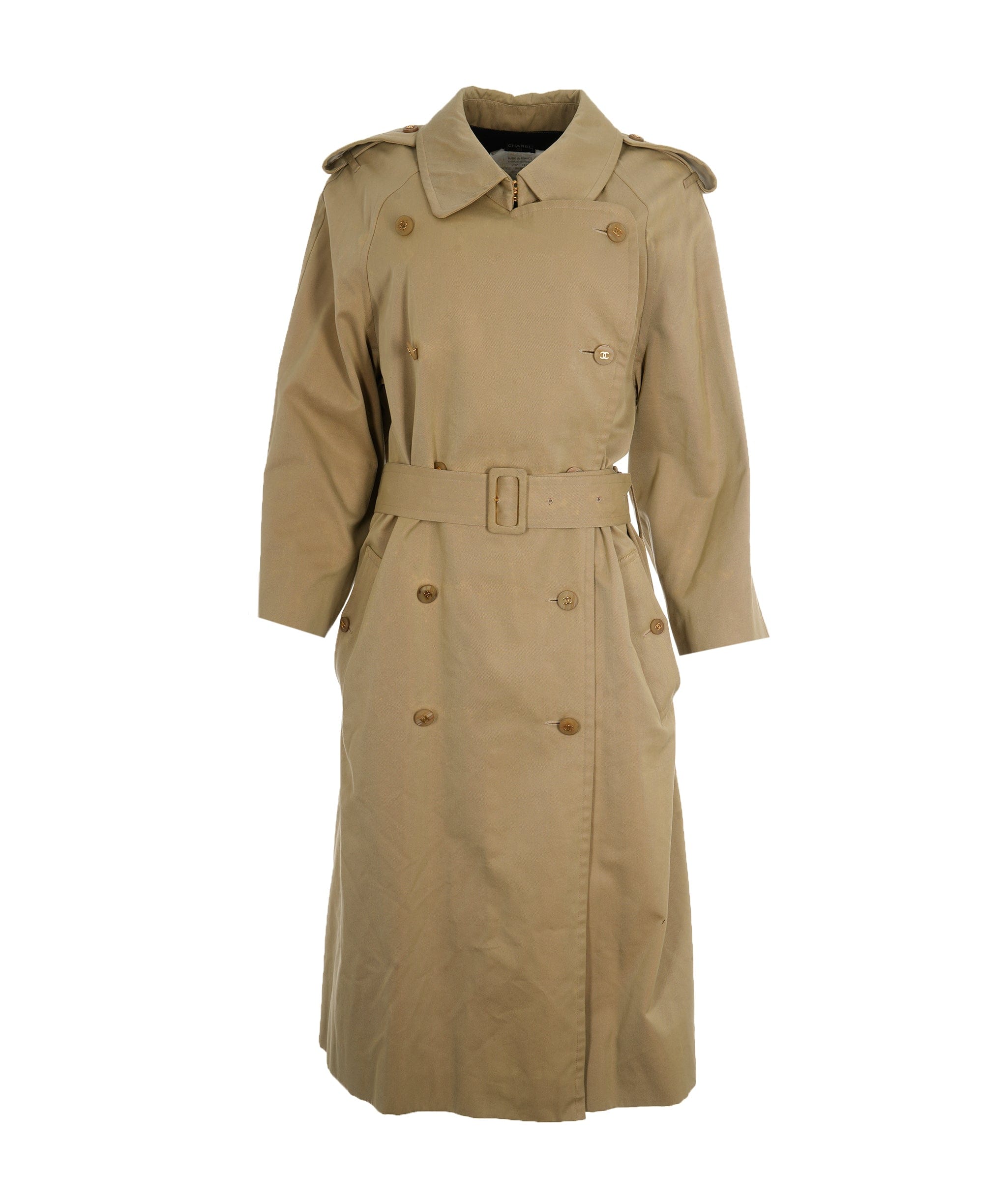 Chanel Chanel Beige Trench Coat Sz 40 UKL1393