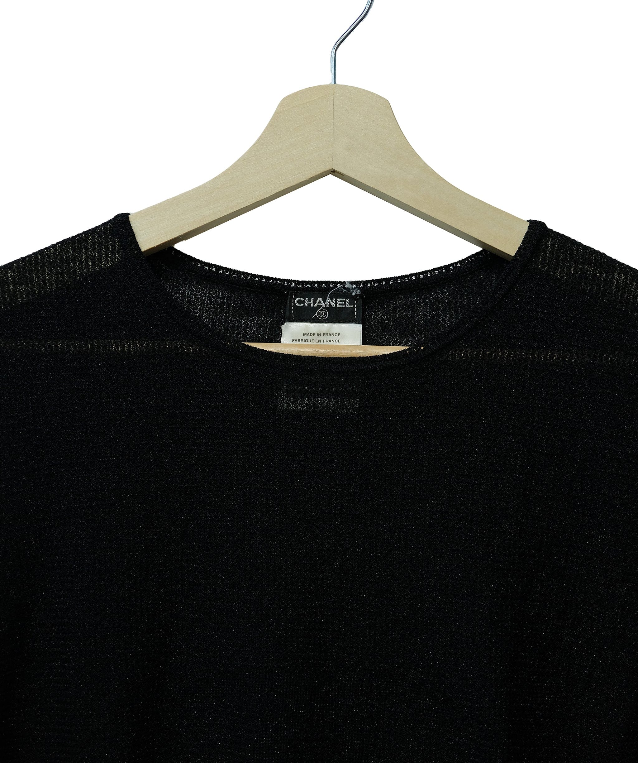 Chanel Chanel Big CC Knit Top Black  ASL10410