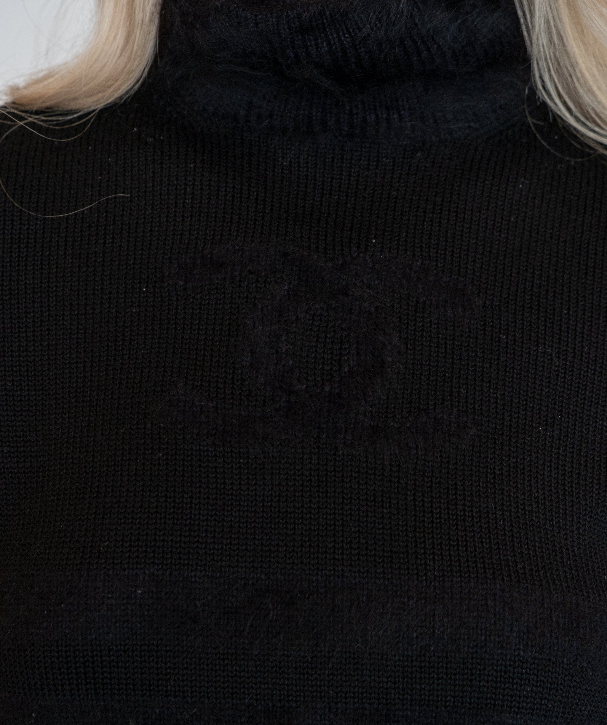 Chanel Chanel Big CC mohair knit Sweater Black DXBS0242