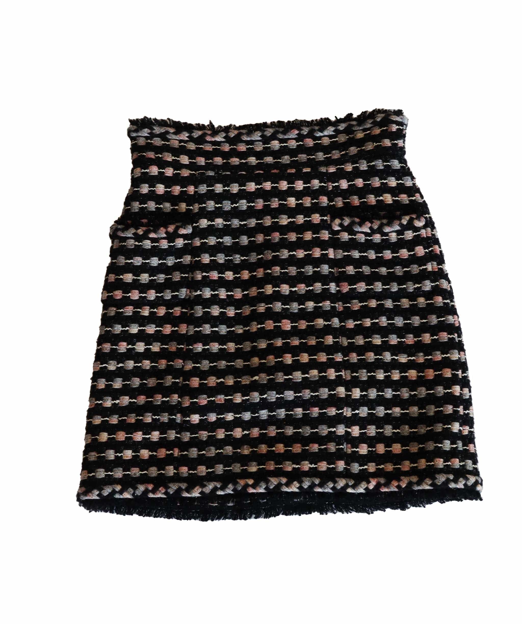 Chanel Chanel Black and Pink Tweed Skirt - AGC1787