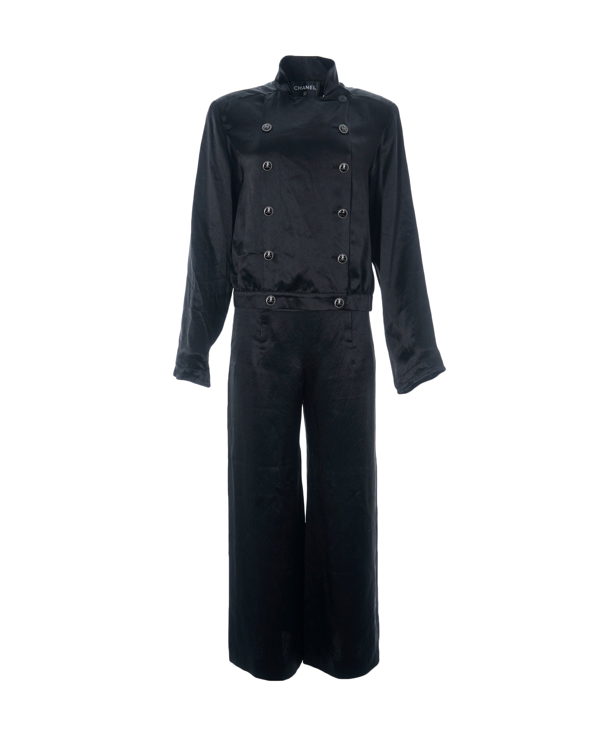 Chanel Chanel Black Silk Jacket and Trousers  ALC1548