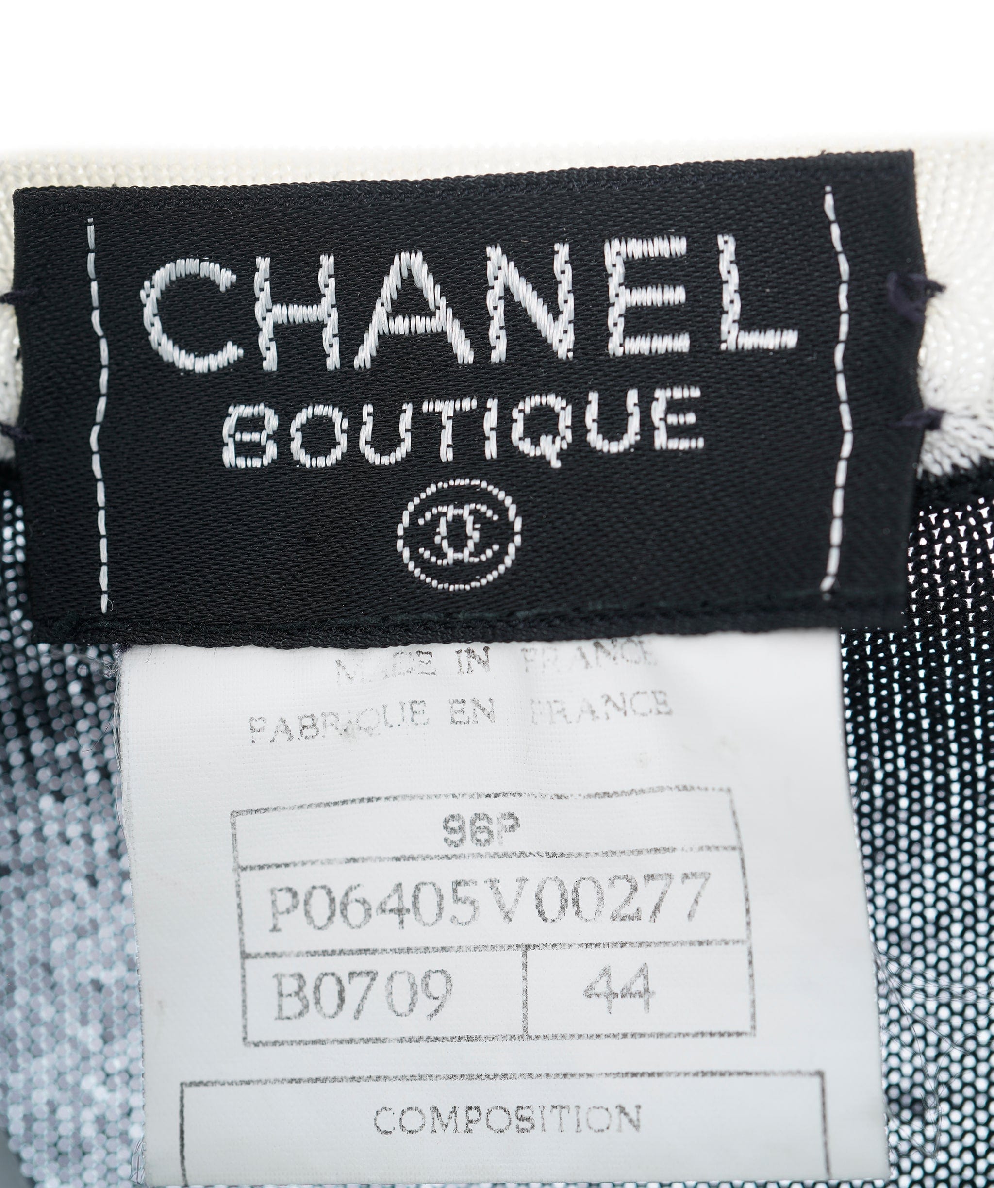 Chanel Chanel black/ white cotton cardigan 44 ASC5129