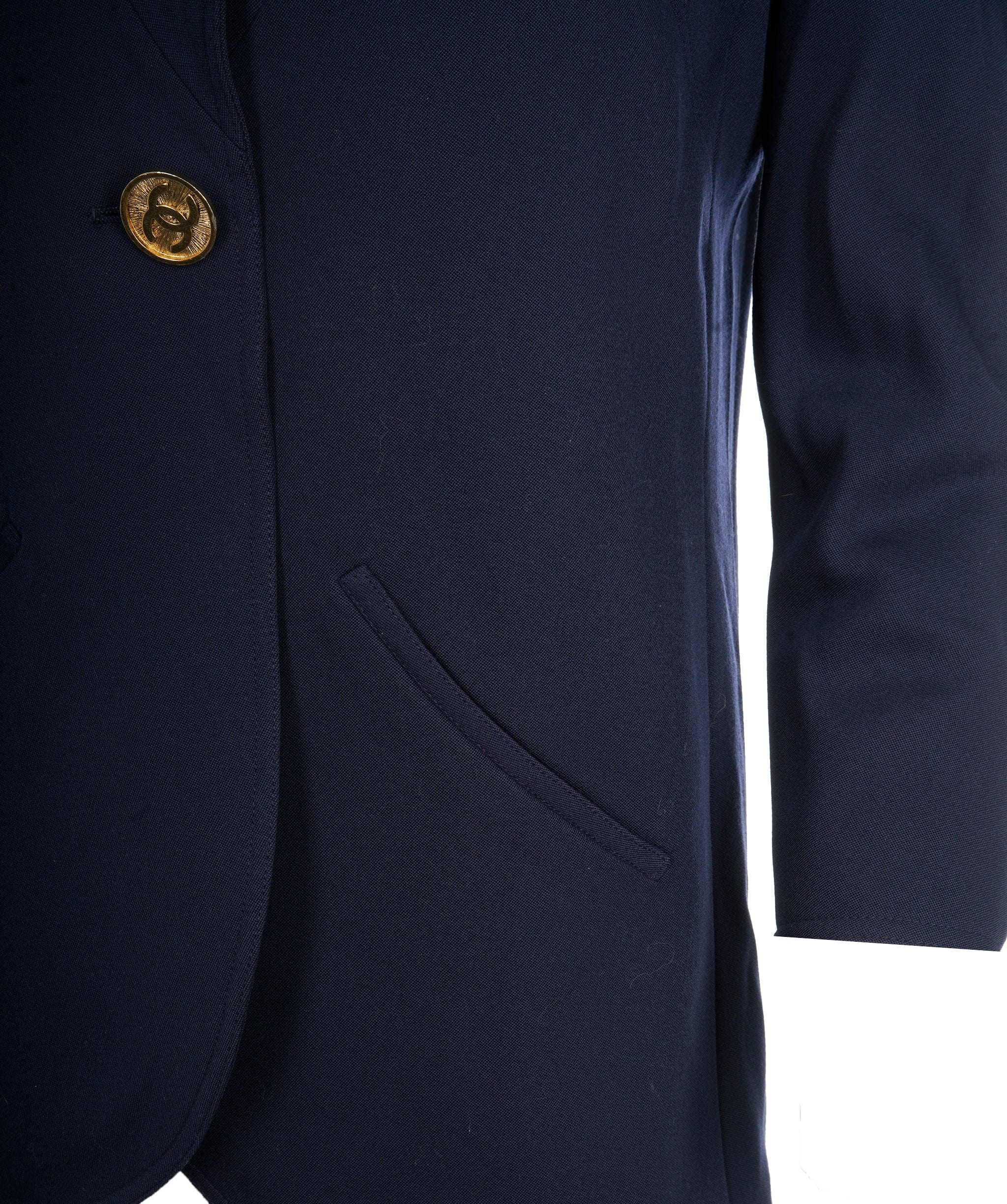 Chanel Chanel Blazer Navy size 38 Gold CC Buttons - AJC0673