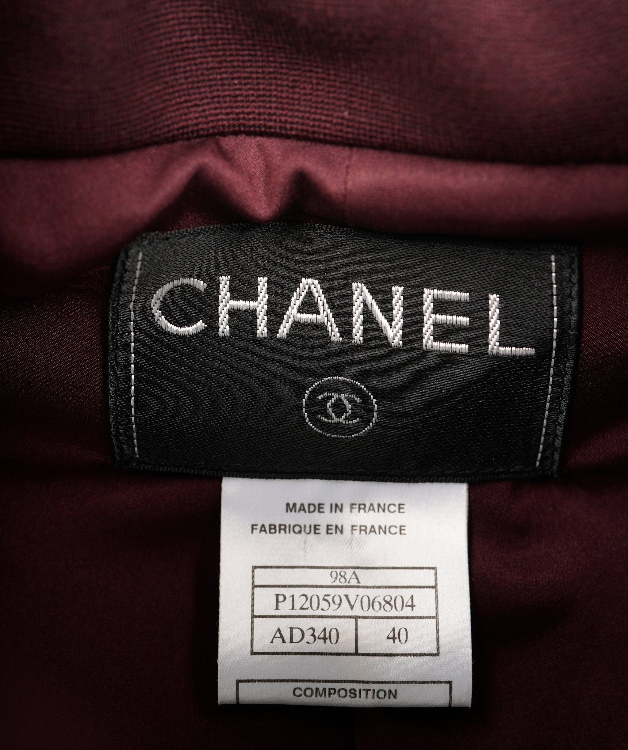 Chanel Chanel Burgundy jacket size 40 - AJC0674