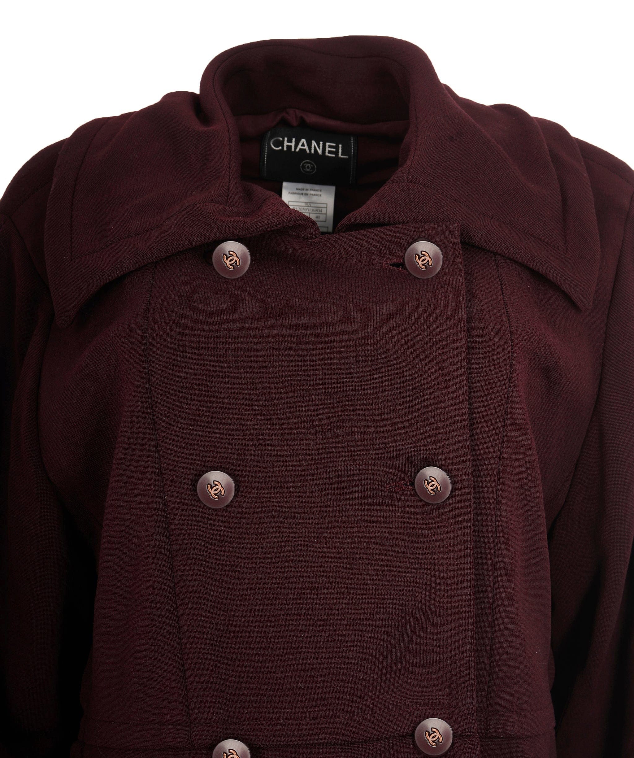 Chanel Chanel Burgundy jacket size 40 - AJC0674