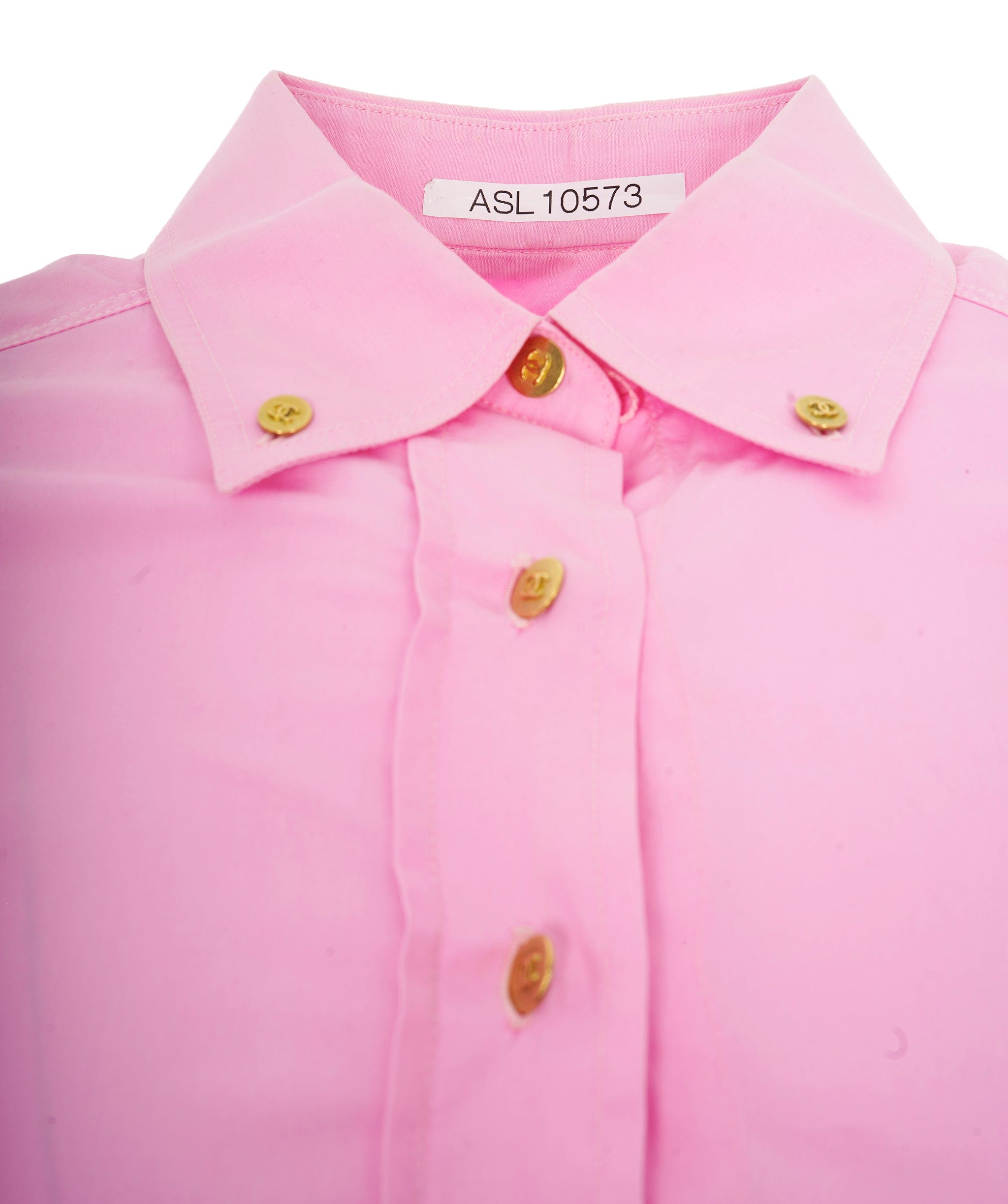 Chanel Chanel Button down Shirt Pink Gold Buttons  ASL10573