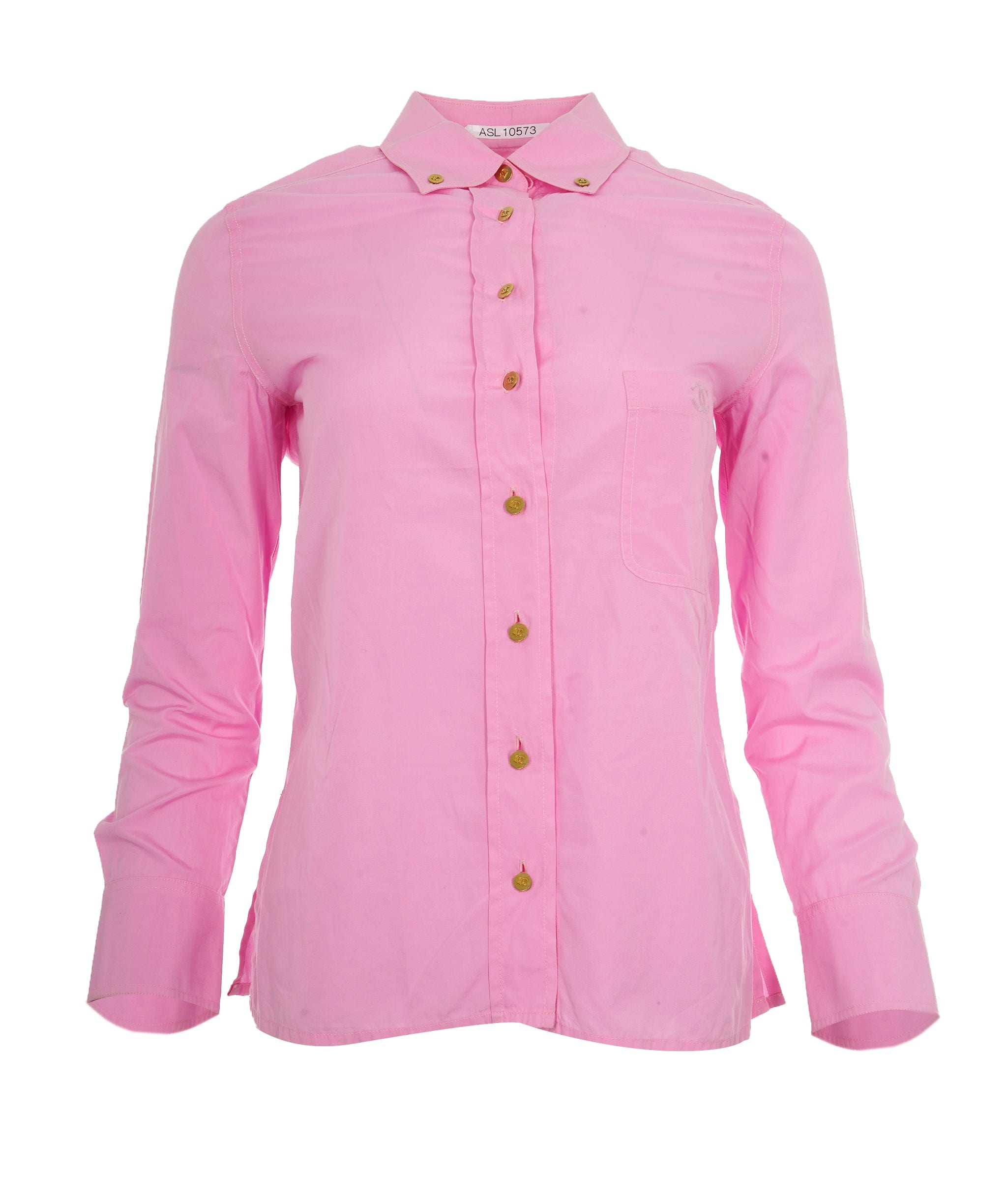 Chanel Chanel Button down Shirt Pink Gold Buttons  ASL10573