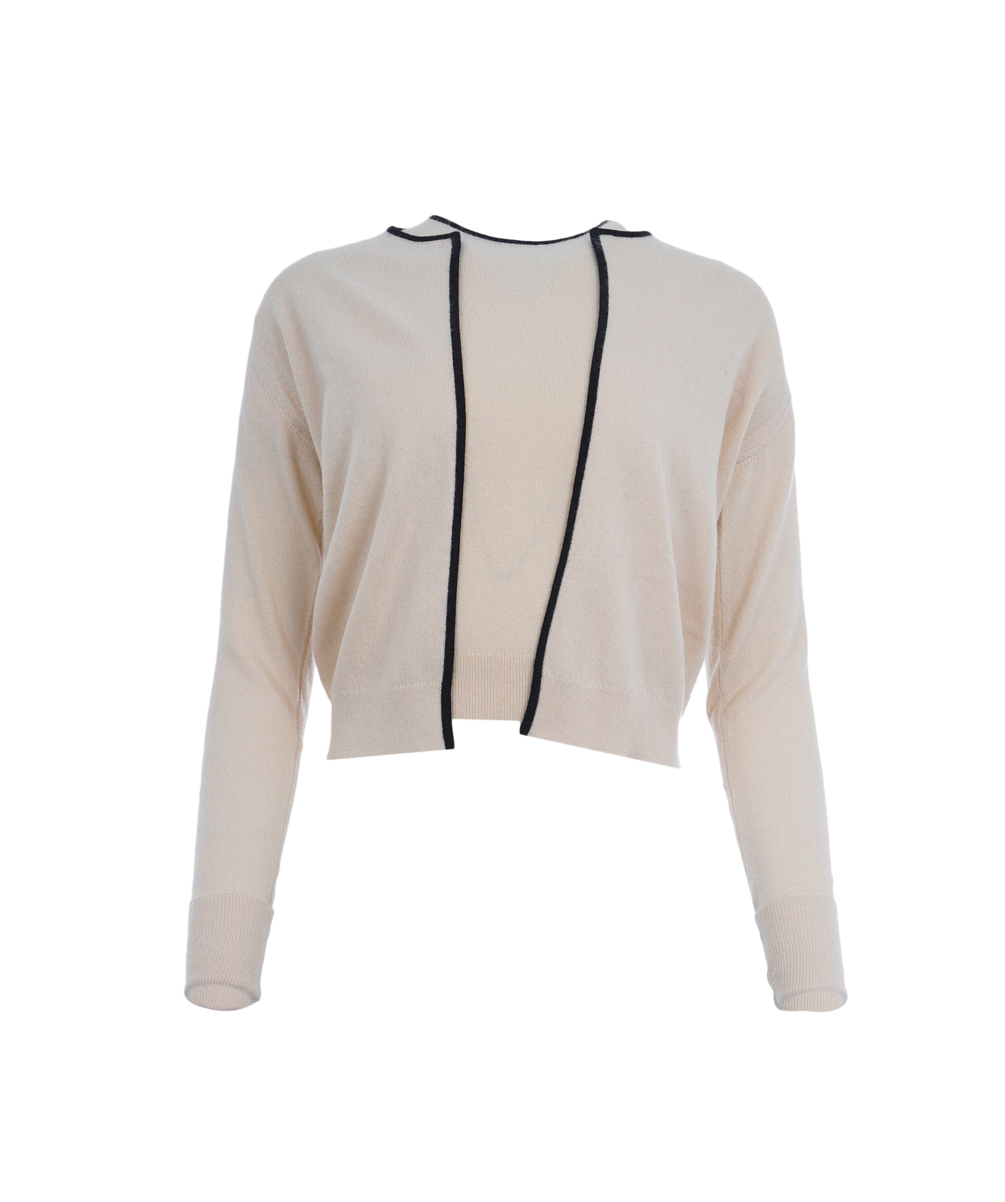 Chanel Chanel Cashmere Ensemble Sweater Top Cream Black ASL10733