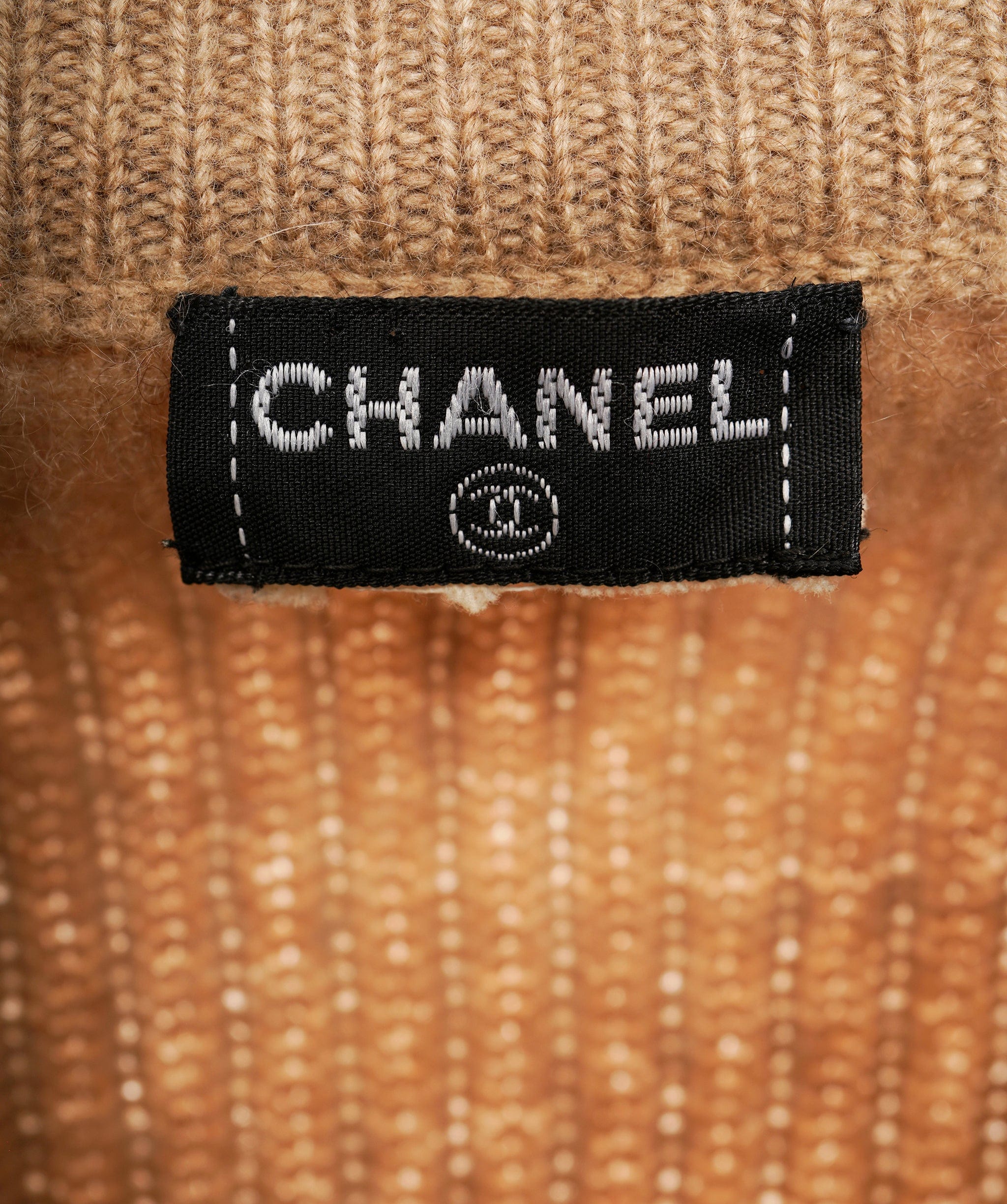 Chanel Chanel CC Buttons Cashmere Cardigan Caramel ASL10432