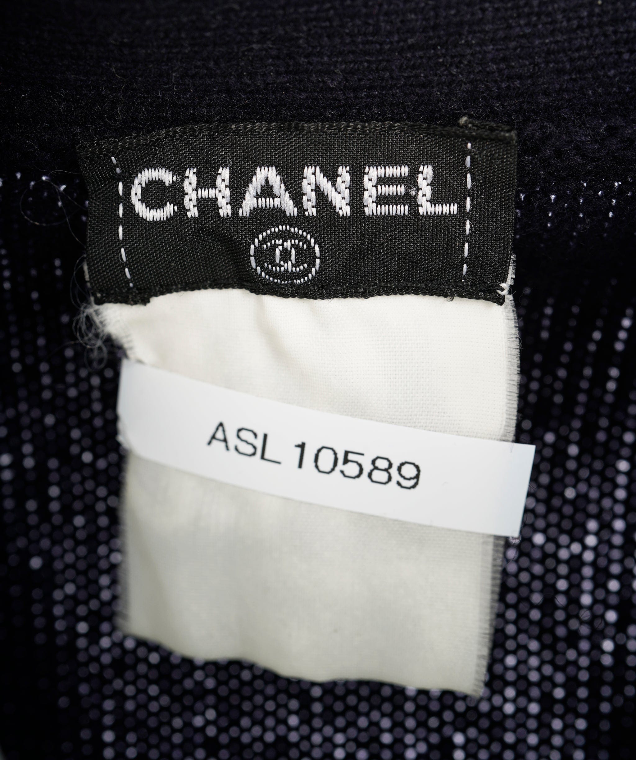 Chanel Chanel CC Buttons Cashmere Cardigan Navy ASL10589