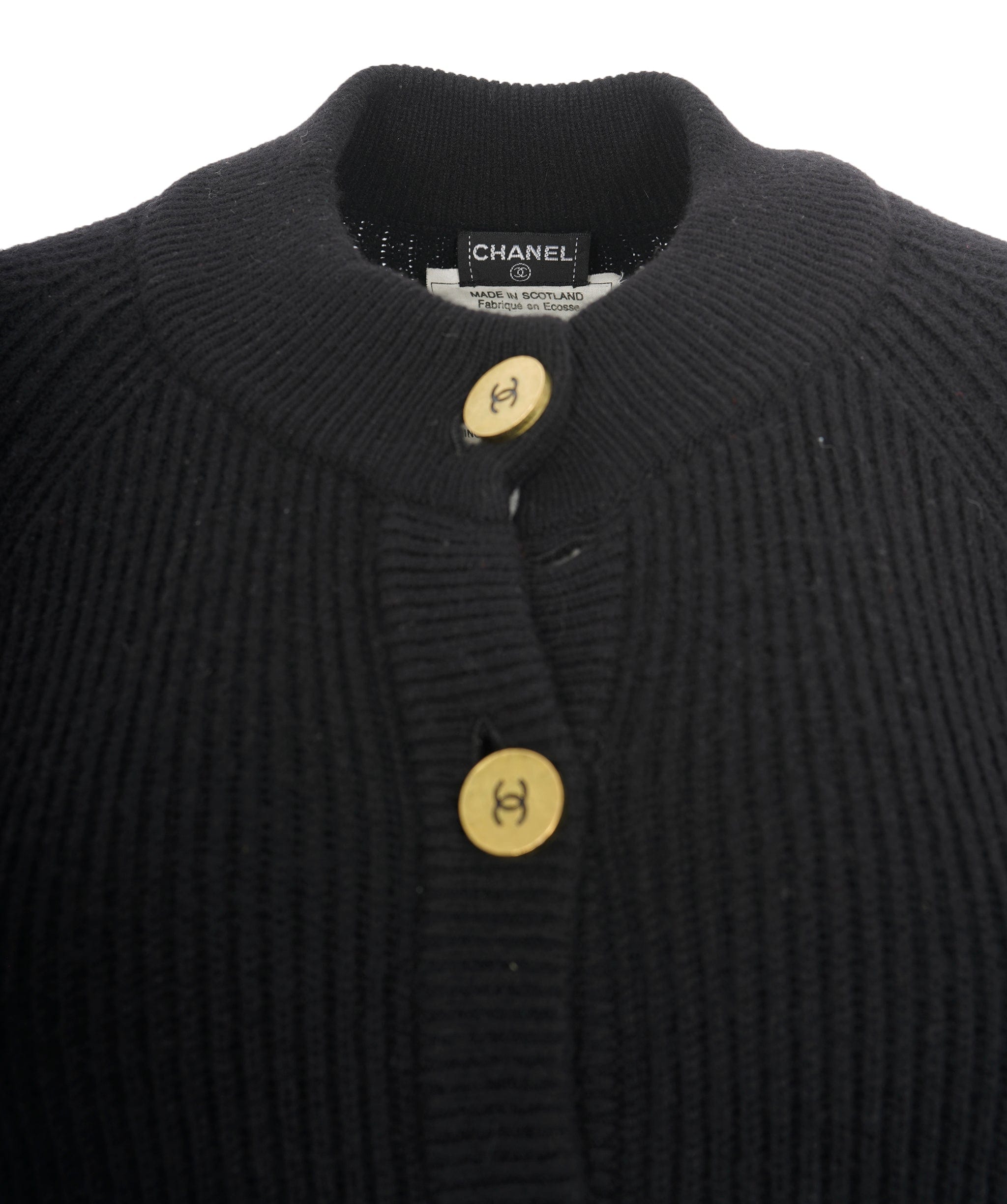 Chanel Chanel CC Buttons Long Cardigan Black ASL10441