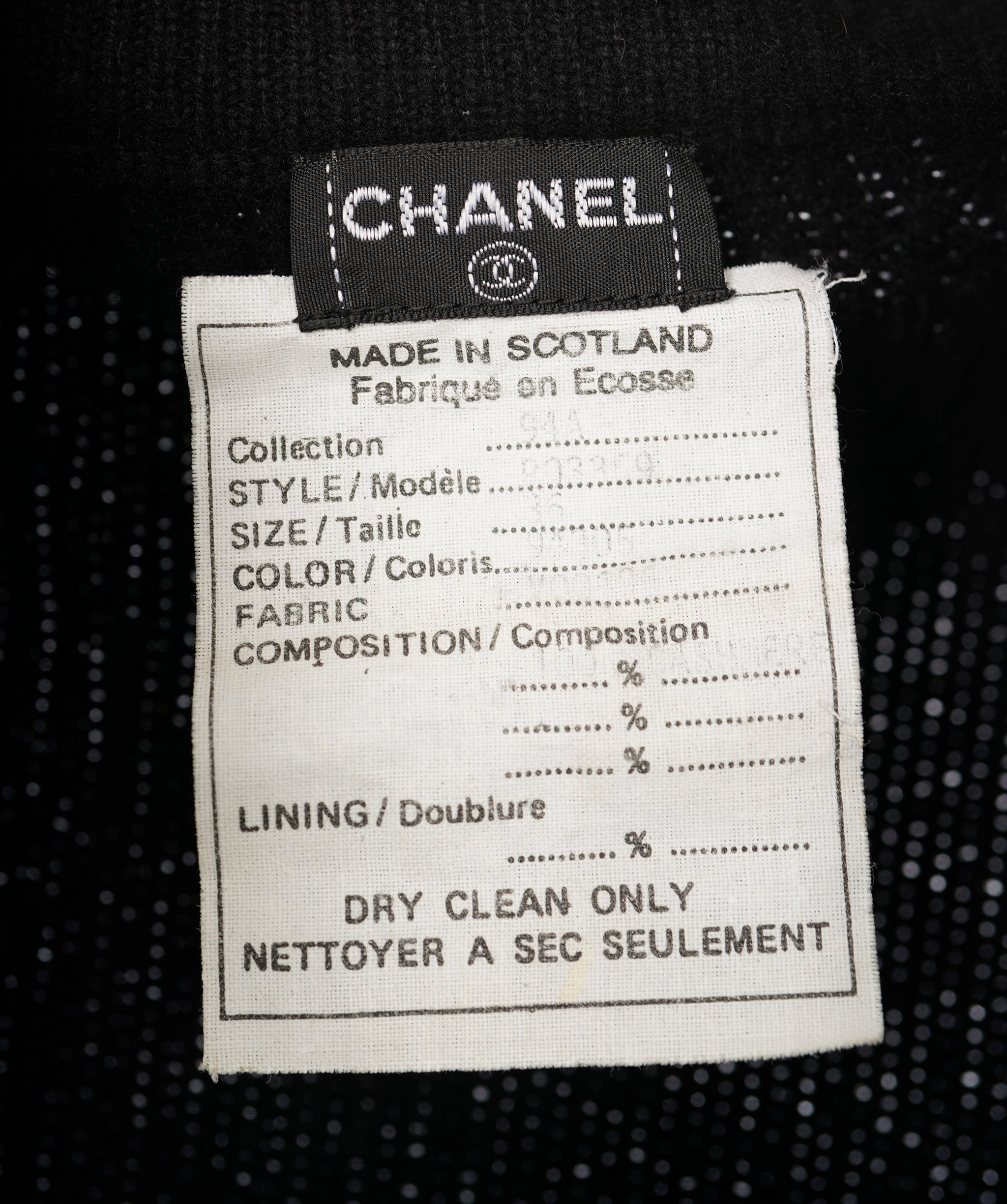 Chanel Chanel CC Buttons Long Cardigan Black ASL10441