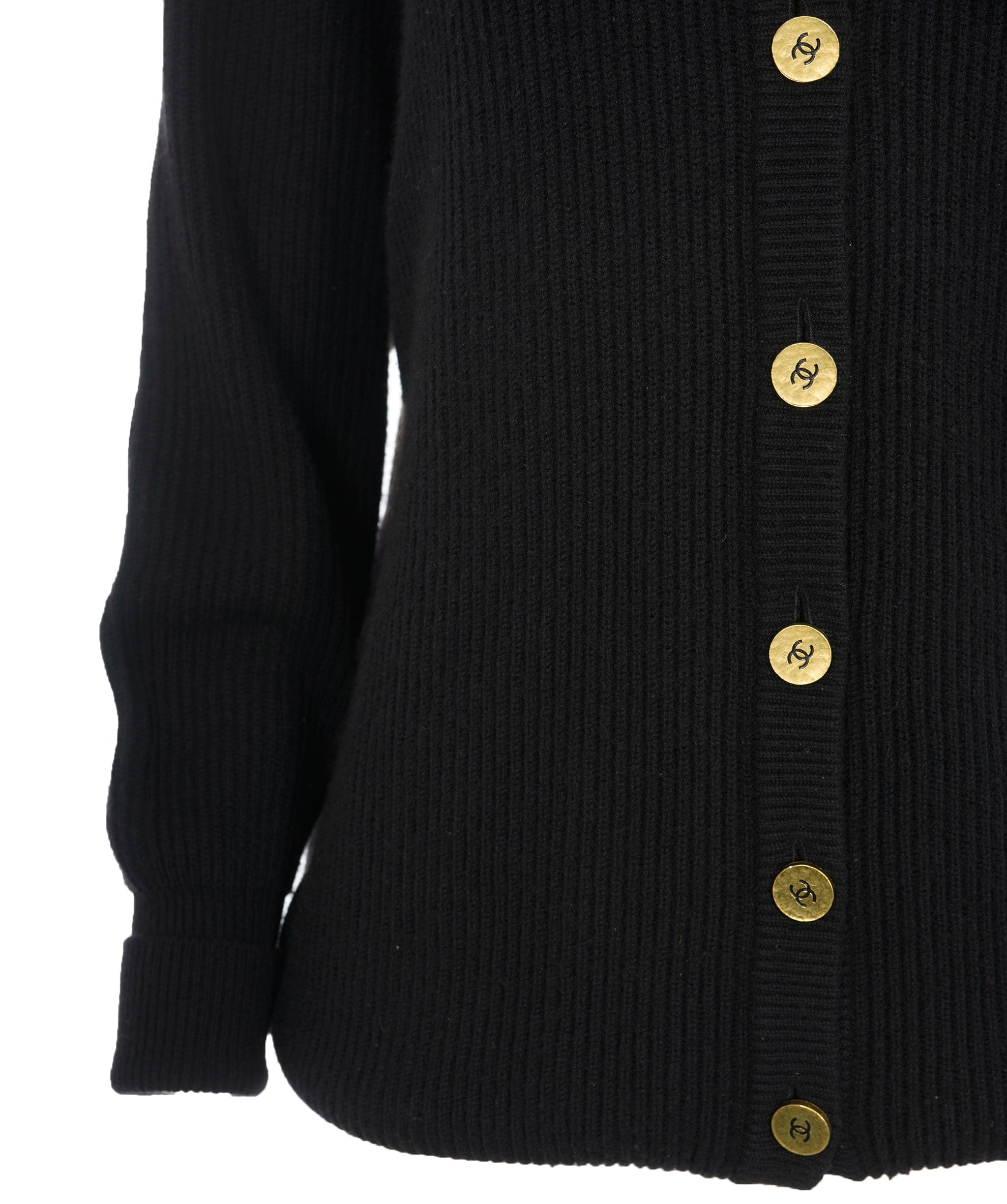 Chanel Chanel CC Buttons Long Cardigan Black ASL10441