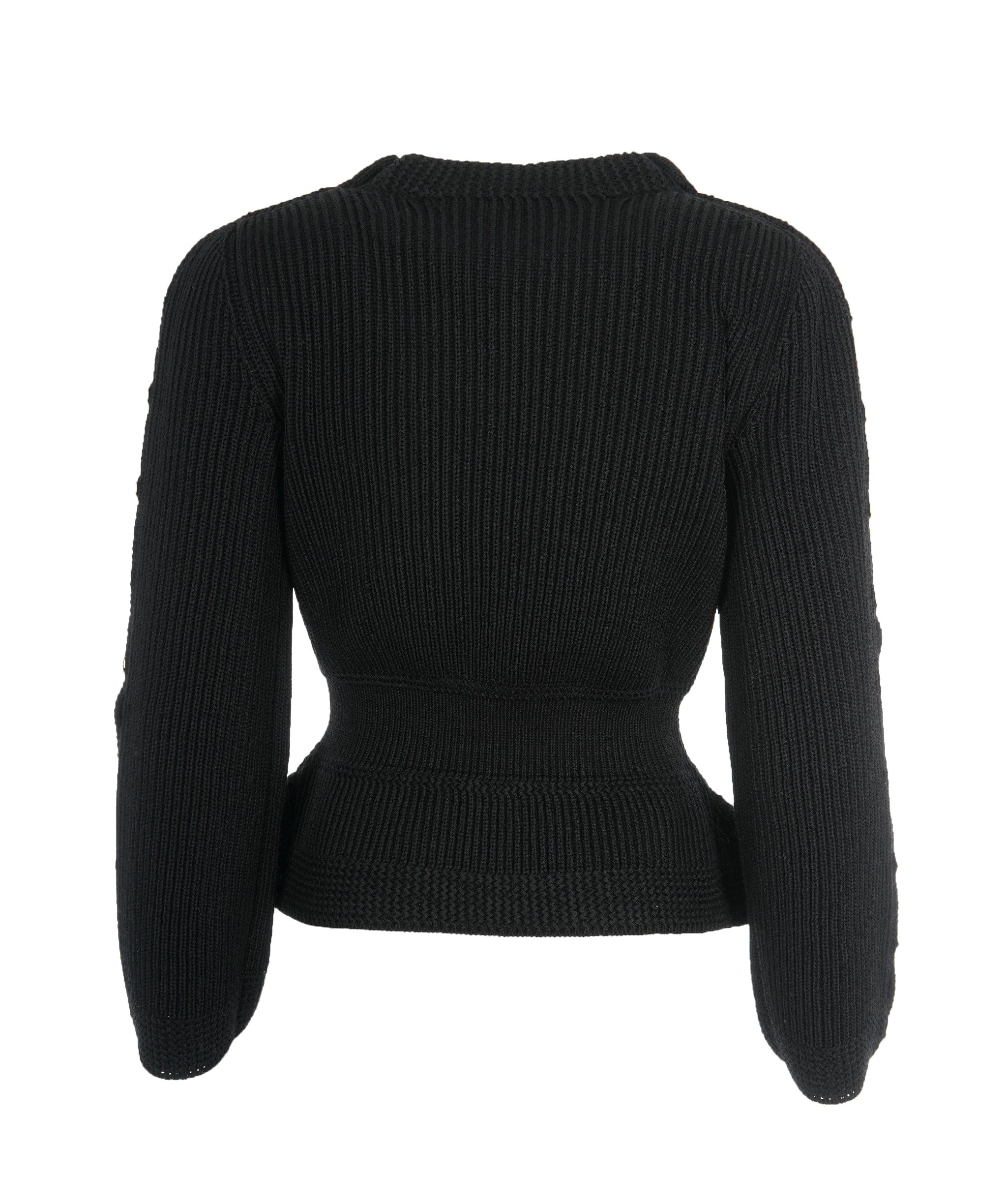 Chanel Chanel CC Coin Black Cable Knit Jumper *From Hannah Stafford Taylors Wardrobe * ALC1424