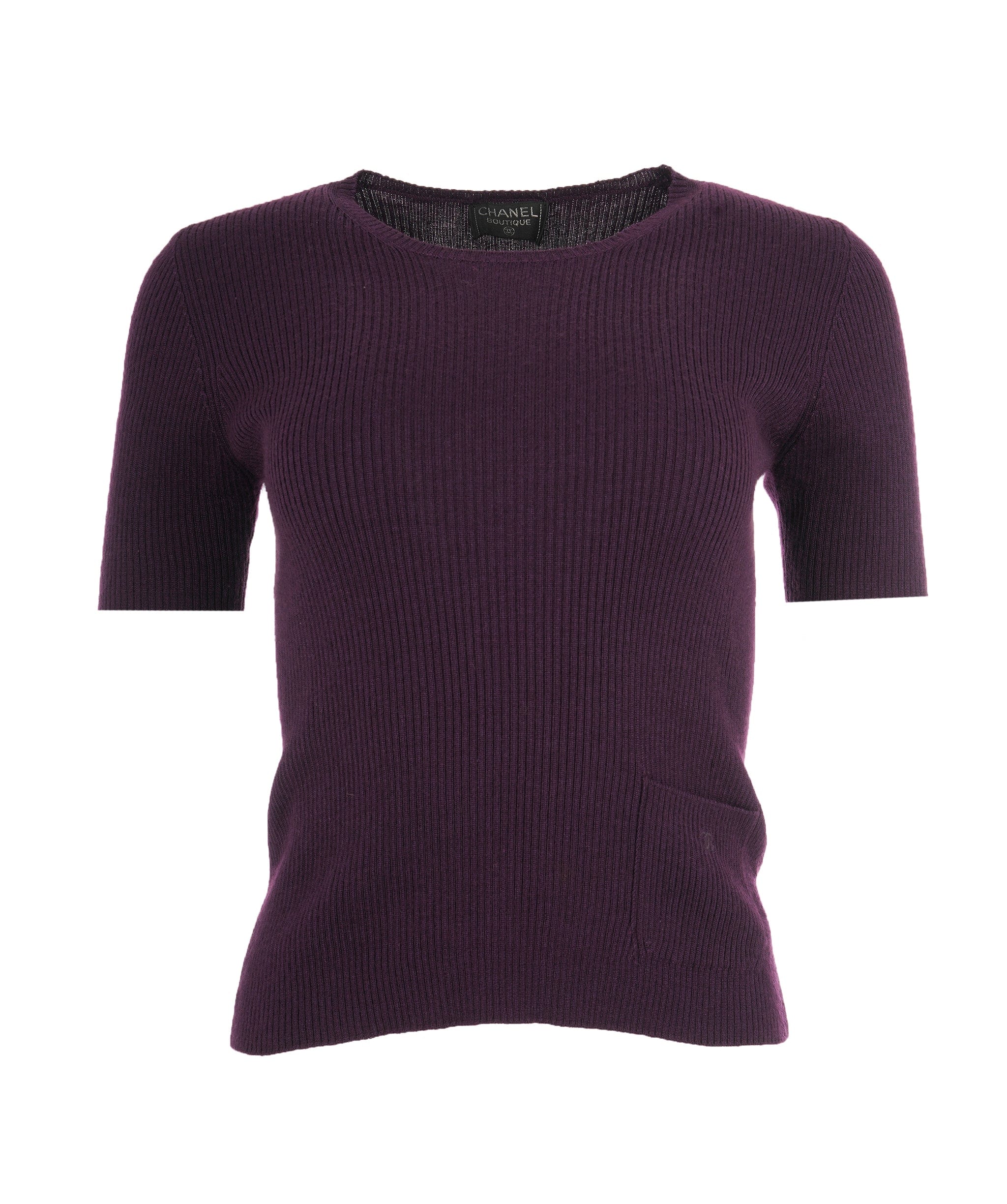 Chanel Chanel CC Pocket Cashmere Top Purple ASL10503