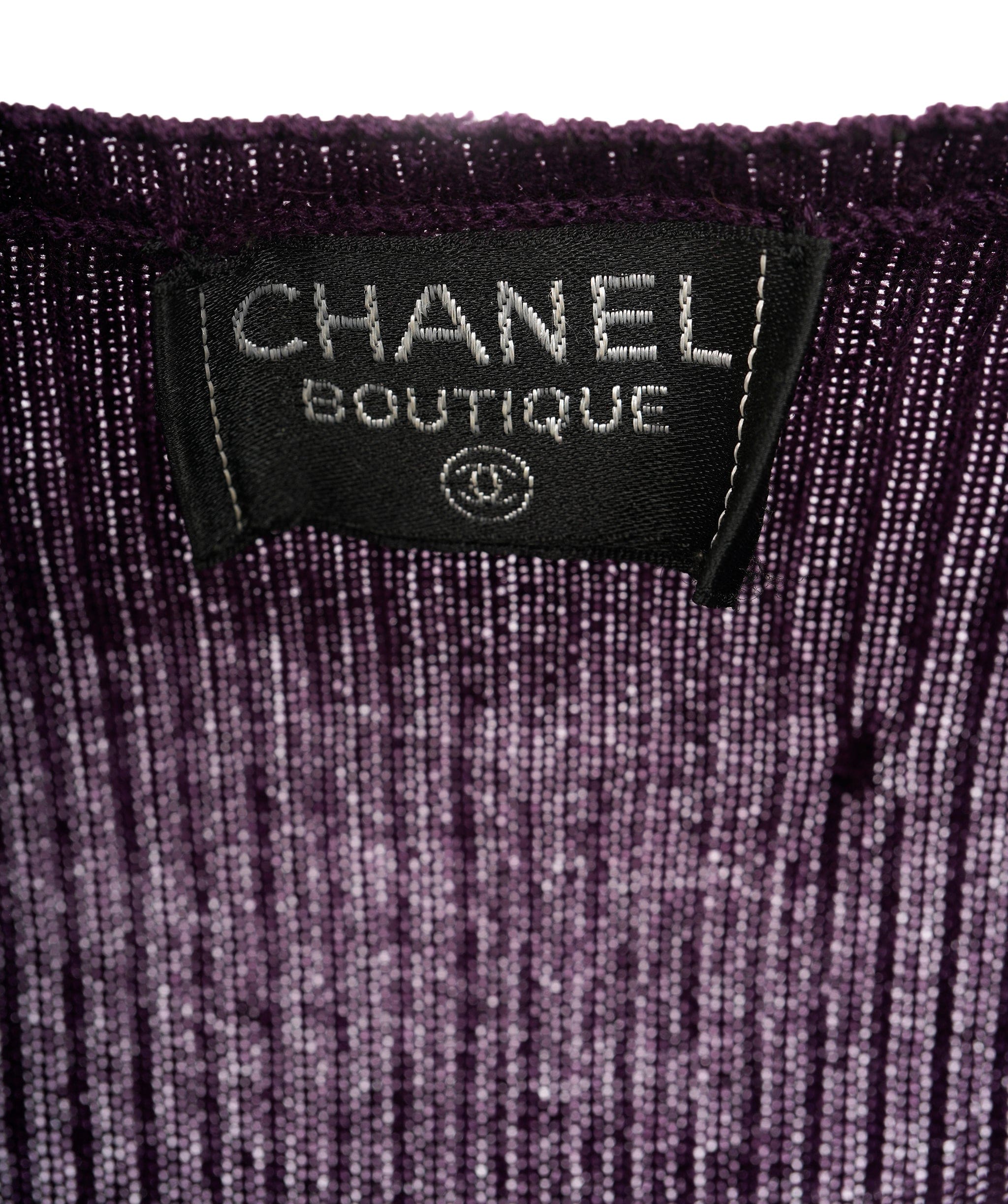 Chanel Chanel CC Pocket Cashmere Top Purple ASL10503