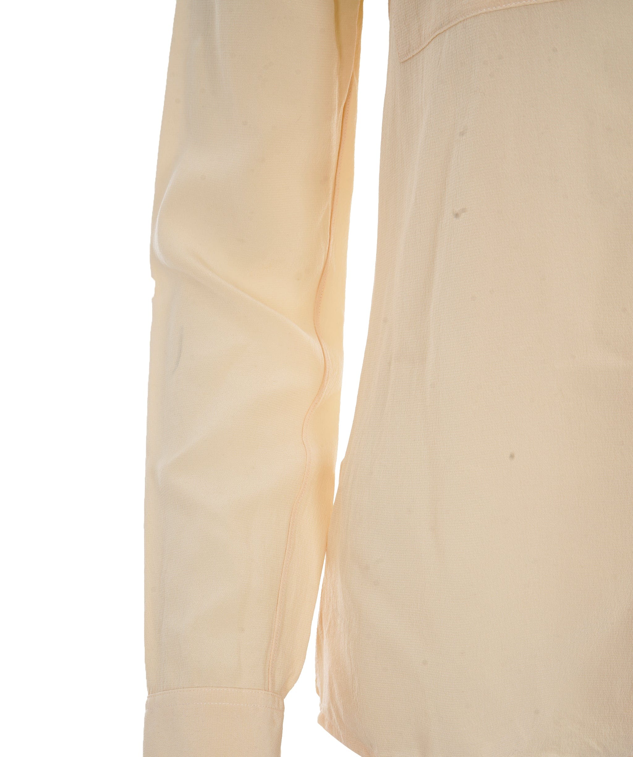 Chanel Chanel CC Pocket Silk Shirt Cream ASL10497