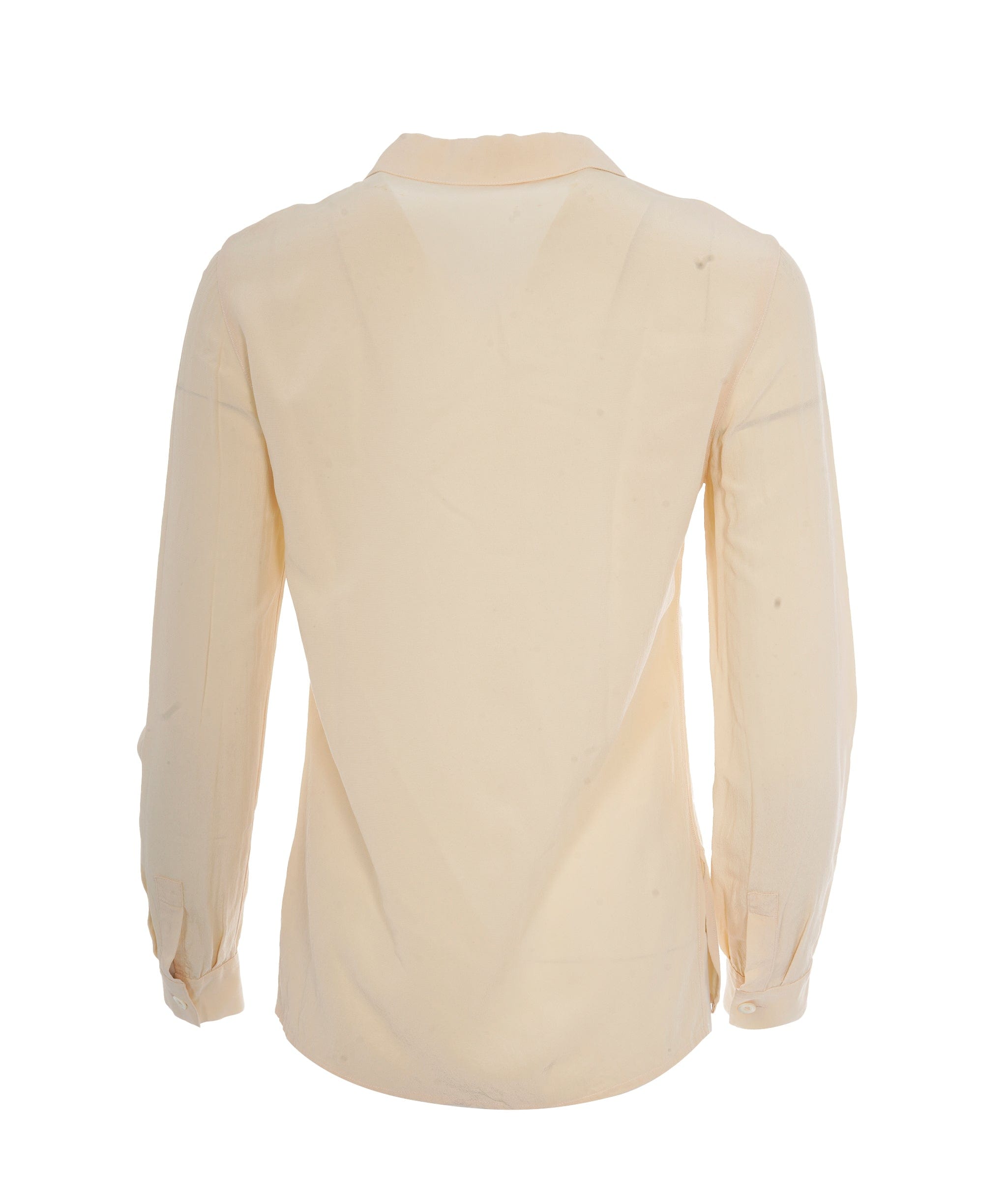 Chanel Chanel CC Pocket Silk Shirt Cream ASL10497