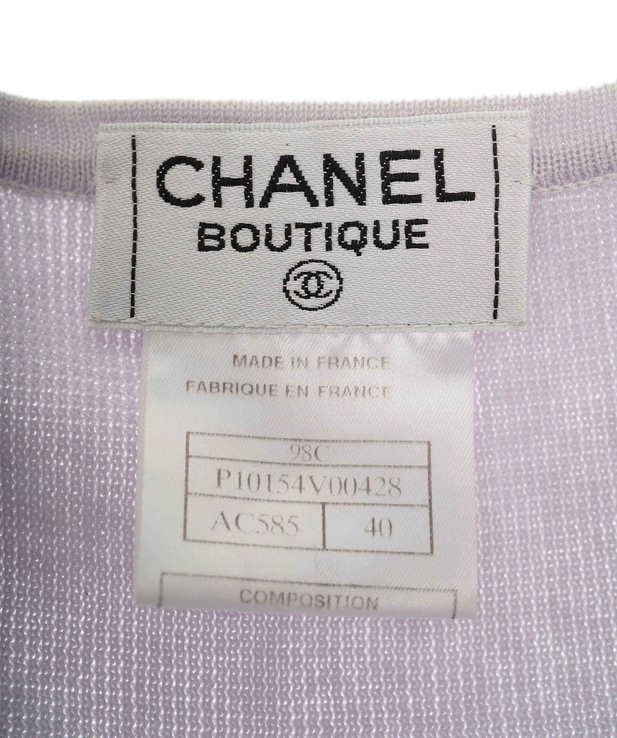 Chanel Chanel CC Ribbed Tank Gray ASL10499