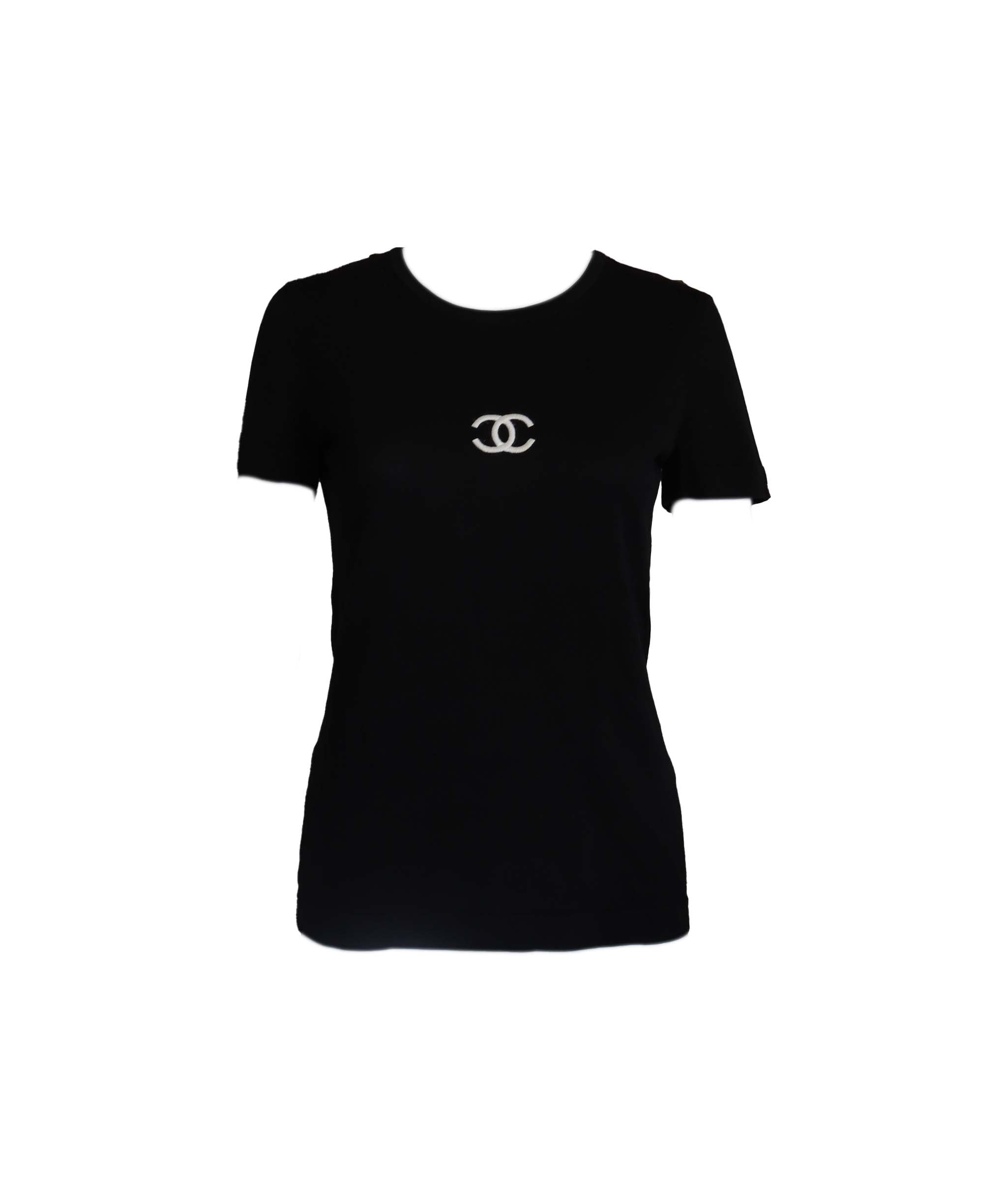 Chanel Chanel CC Stitch Knit Top Black DXBS1449