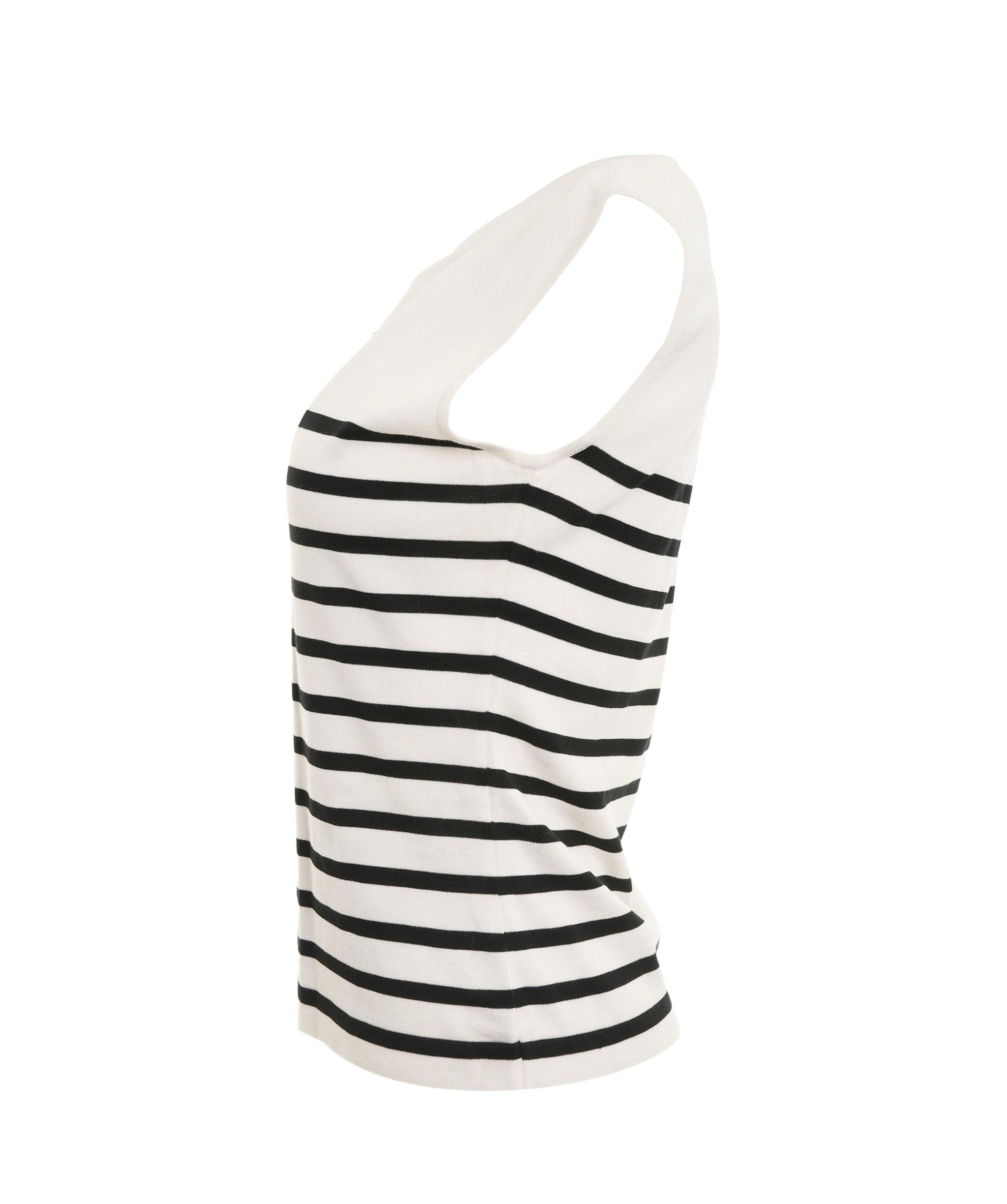 Chanel Chanel CC Stripes knit Top Sleeveless  ASL10741