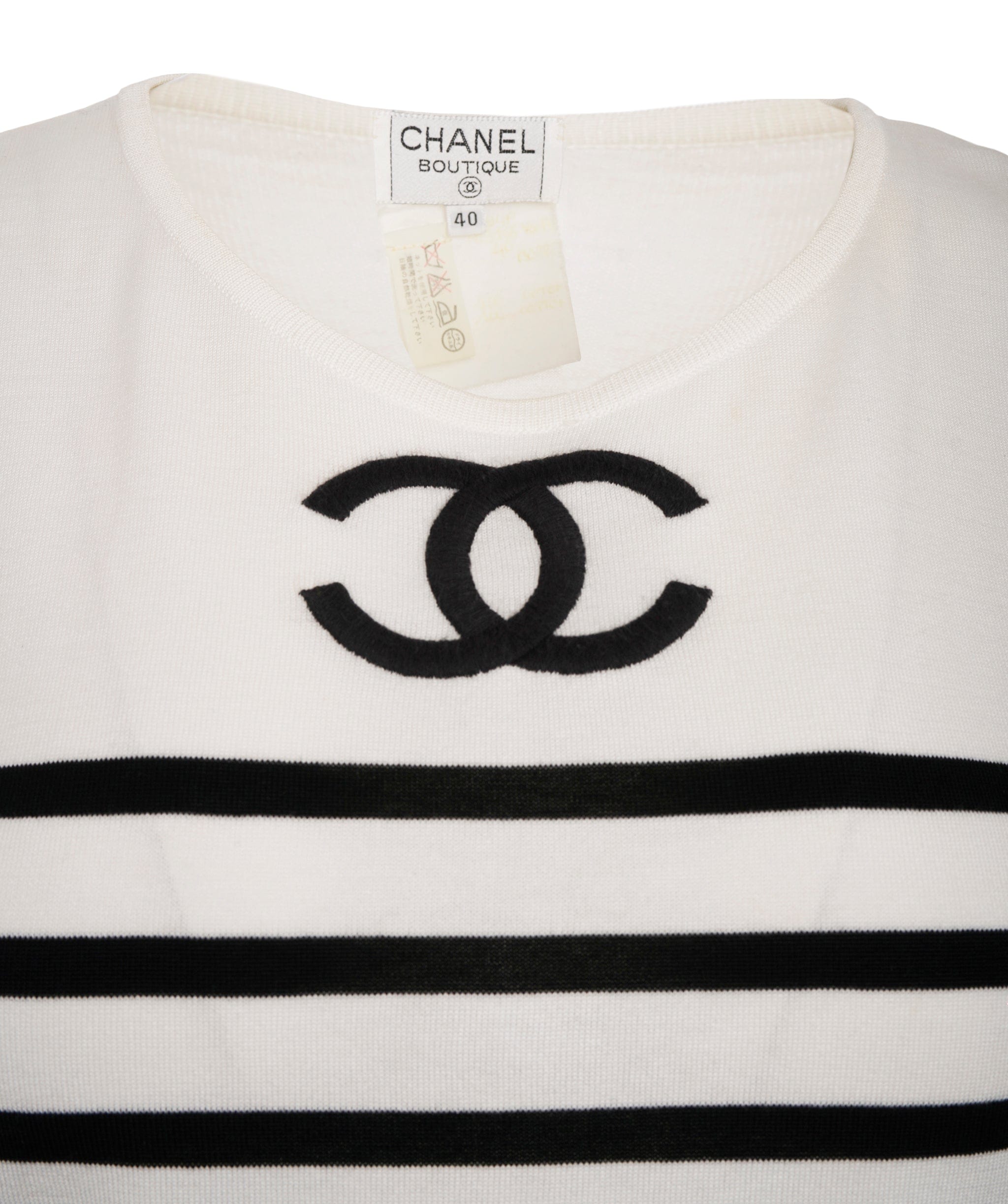 Chanel Chanel CC Stripes knit Top Sleeveless  ASL10741